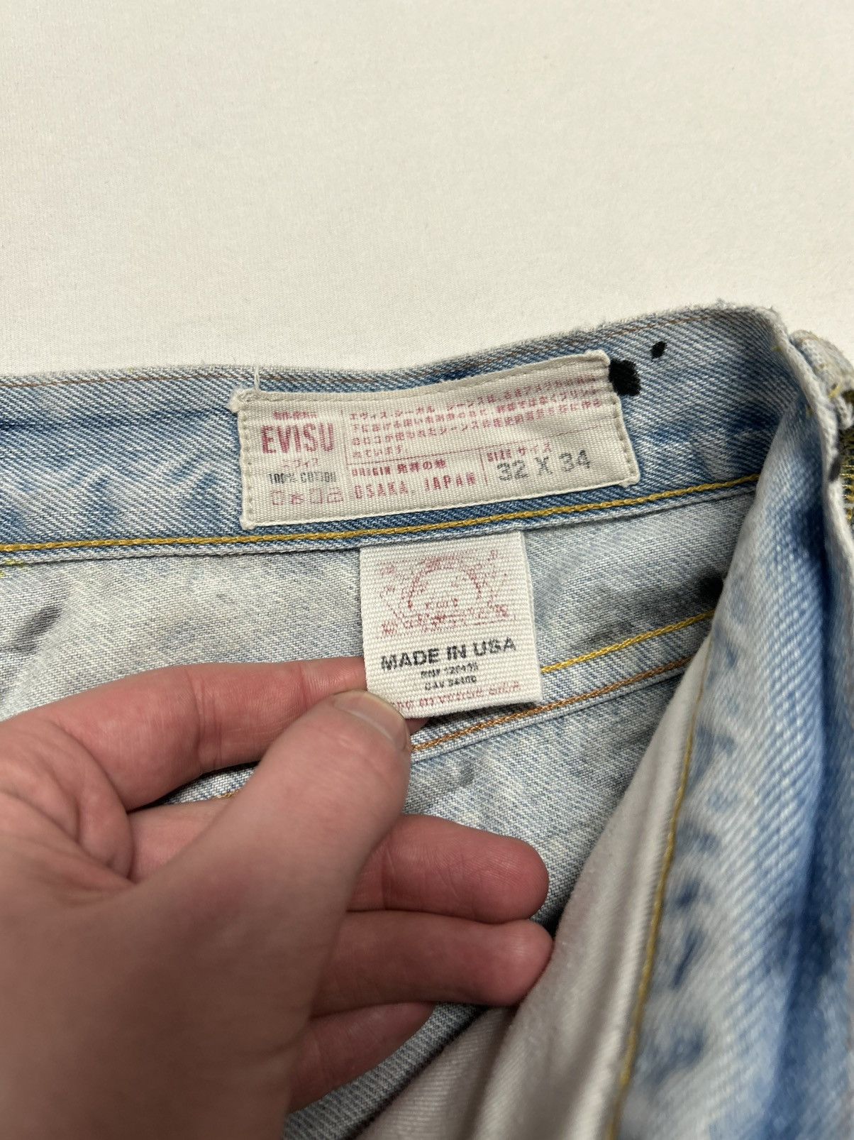 Evisu 2012 No.3 Painted Flare Denim Reworked Size US 32 / EU 48 - 3 Thumbnail