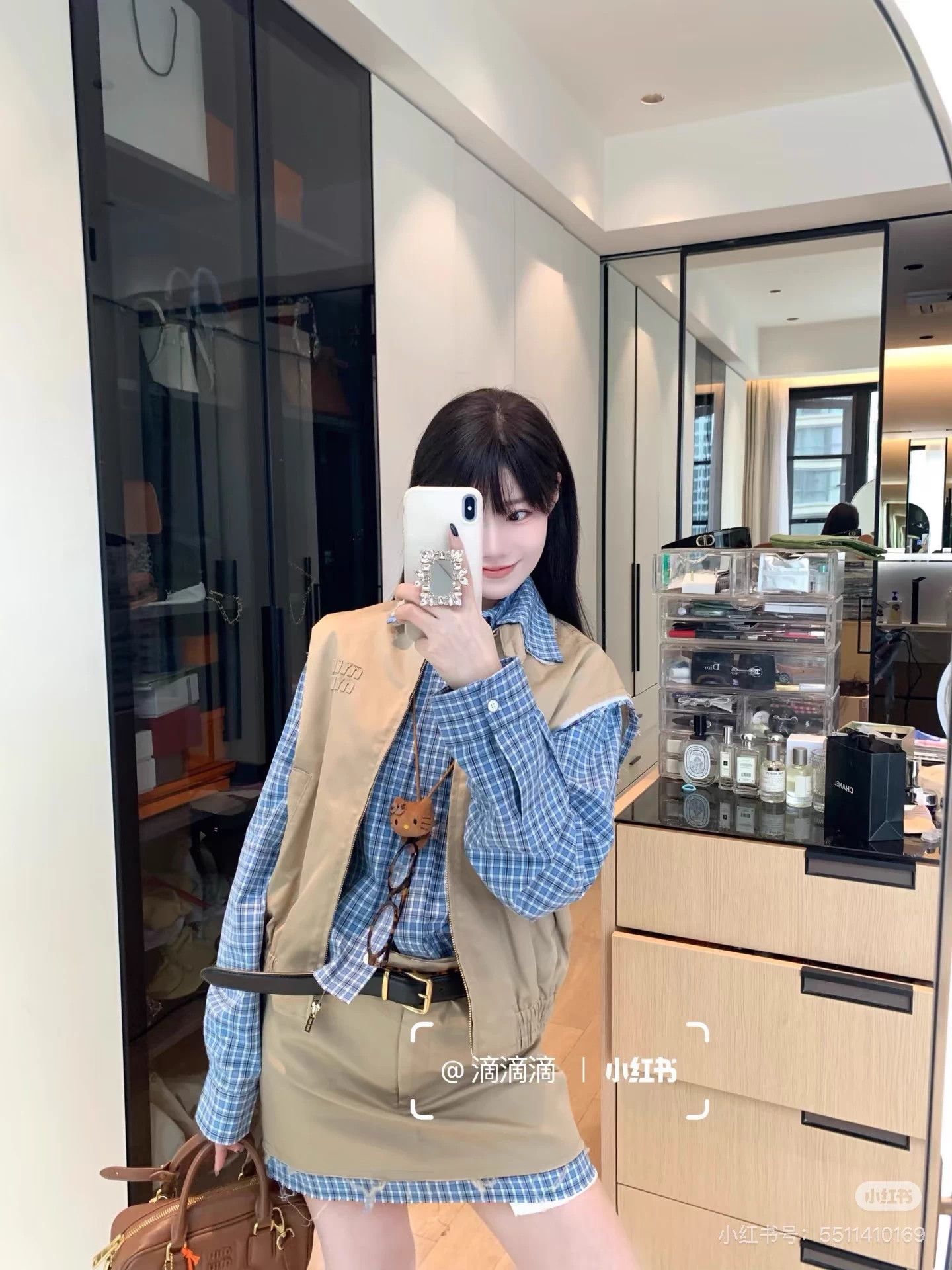 Miu Miu MIU MIU 25ss layered khaki check vest Size XS / US 0-2 / IT 36-38 - 7 Thumbnail