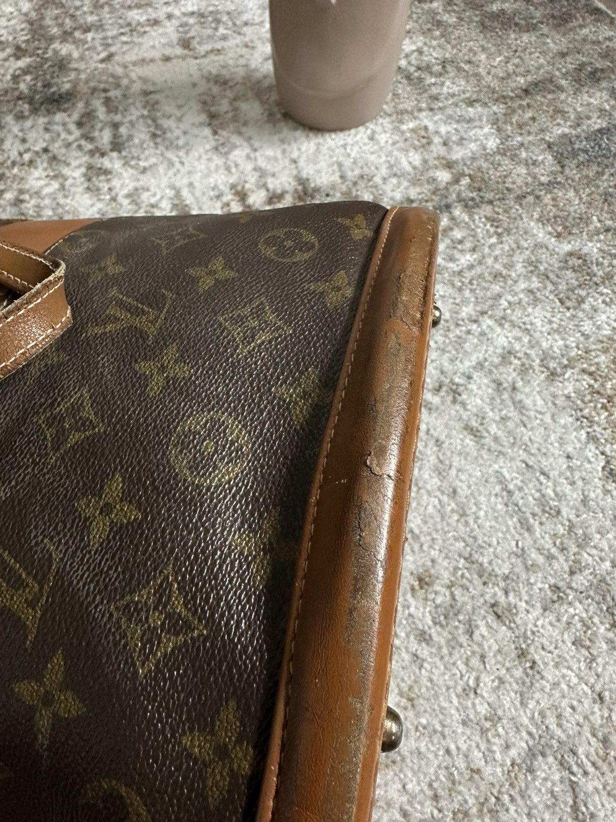 🔥 Louis Vuitton Monogram Bucket GM Bag French Co. Vintage