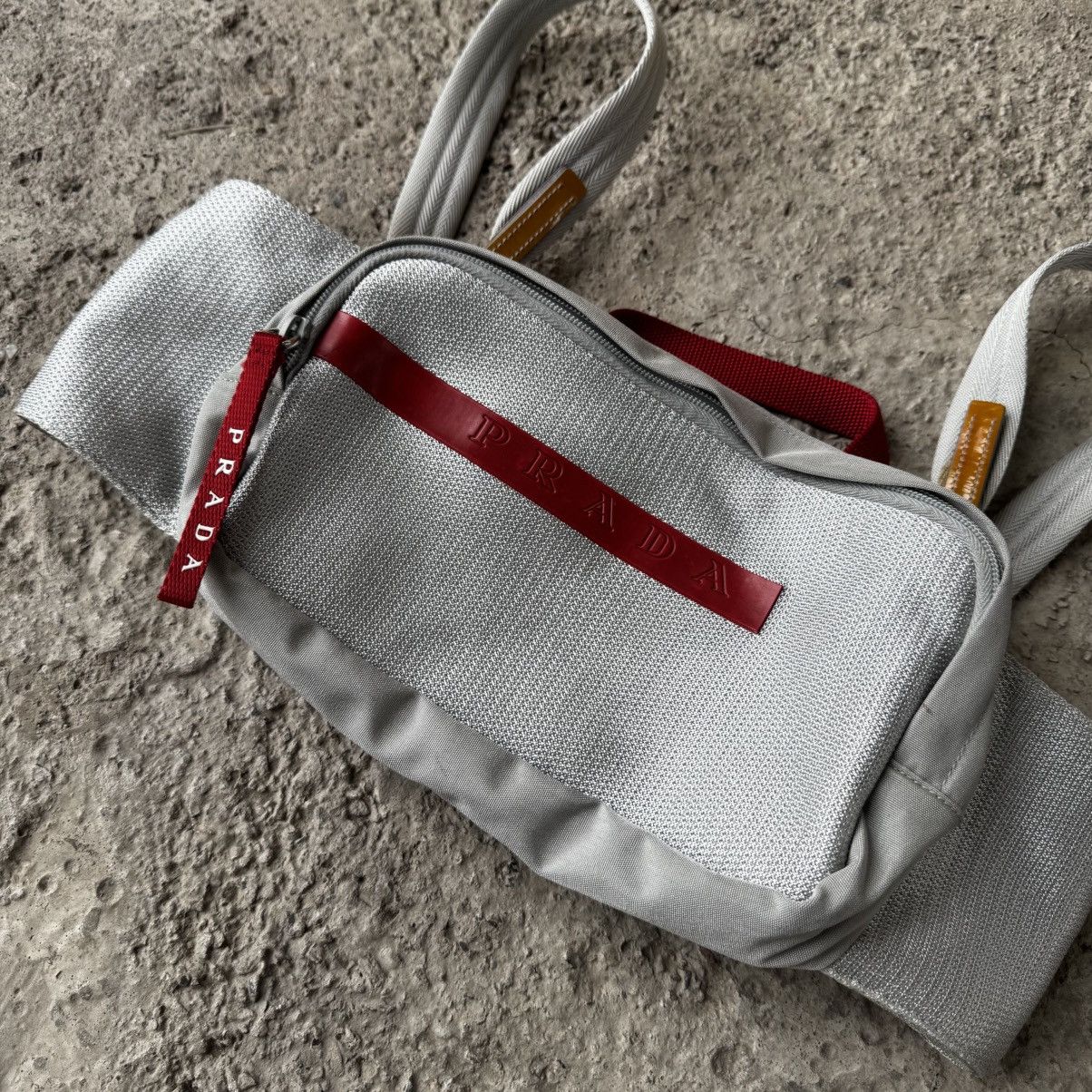 Prada Prada Metallic Silver Nylon Chest Rig Bag Size ONE SIZE - 2 Thumbnail