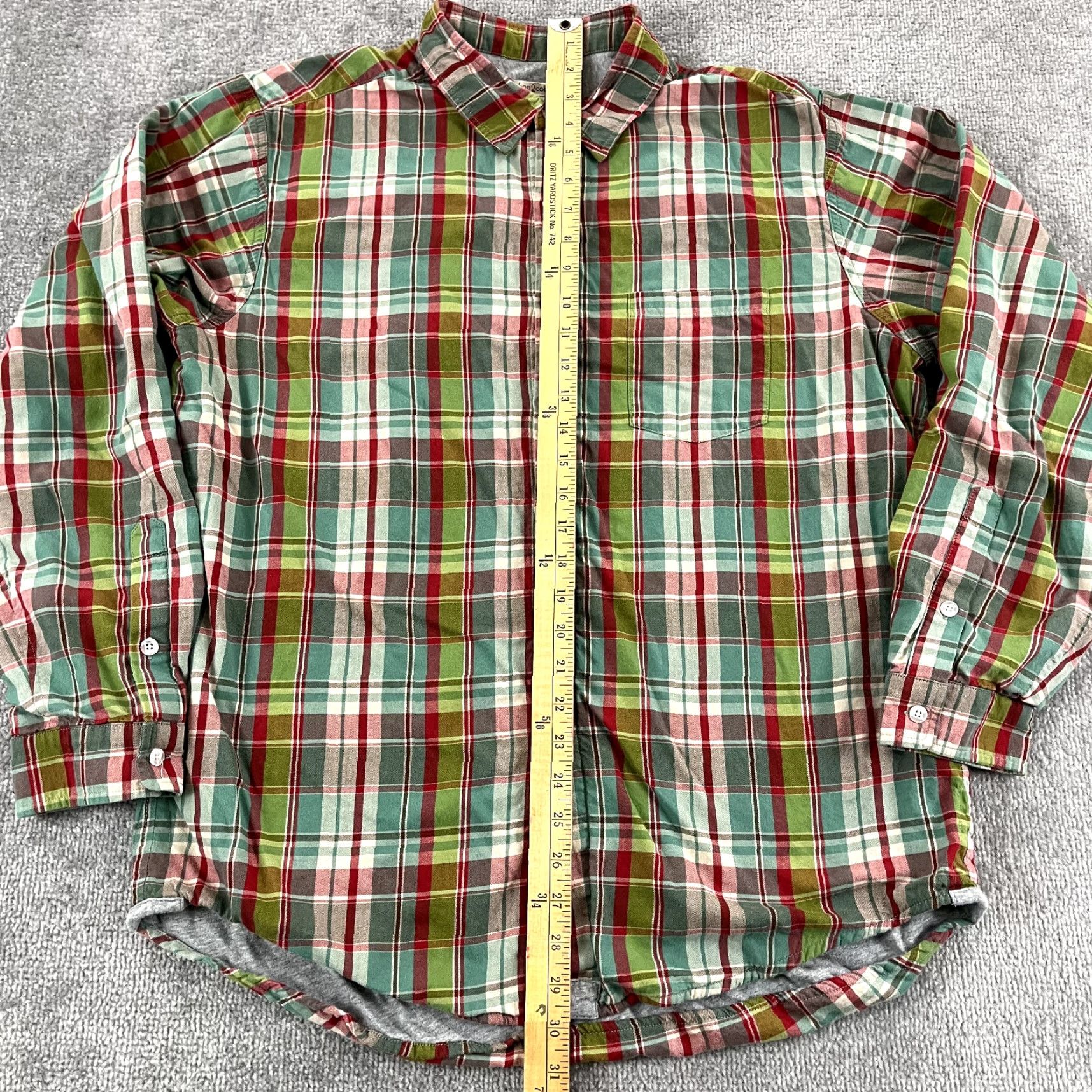 Carbon2Cobalt CARBON 2 COBALT Shirt Mens Large Multicolor Plaid Lined Flannel Button Up L/S Size US L / EU 52-54 / 3 - 3 Thumbnail