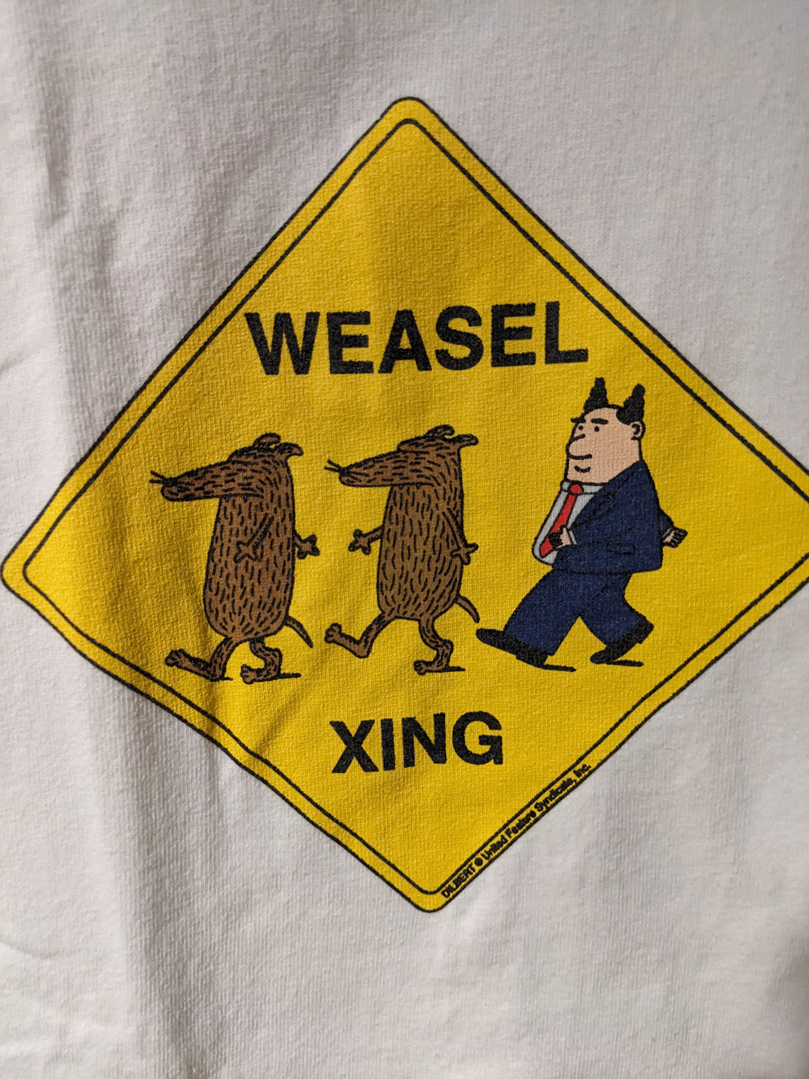 Vintage Vintage Weasel Xing Dilbert Comic Sunday Humor T-Shirt Size US XL / EU 56 / 4 - 2 Thumbnail