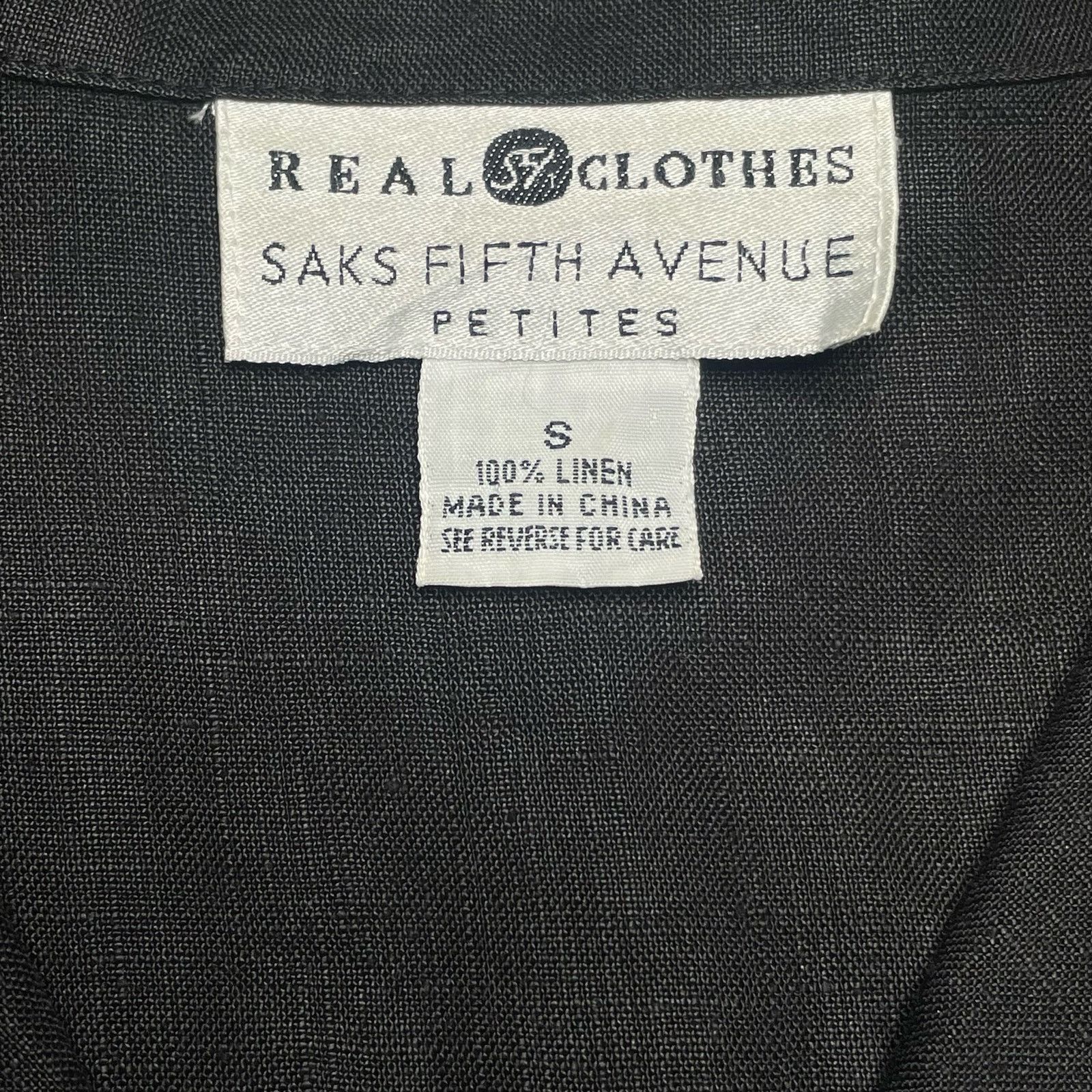 Saks Fifth Avenue Saks Fifth Avenue Linen Button Down Shirt Size S / US 4 / IT 40 - 2 Thumbnail