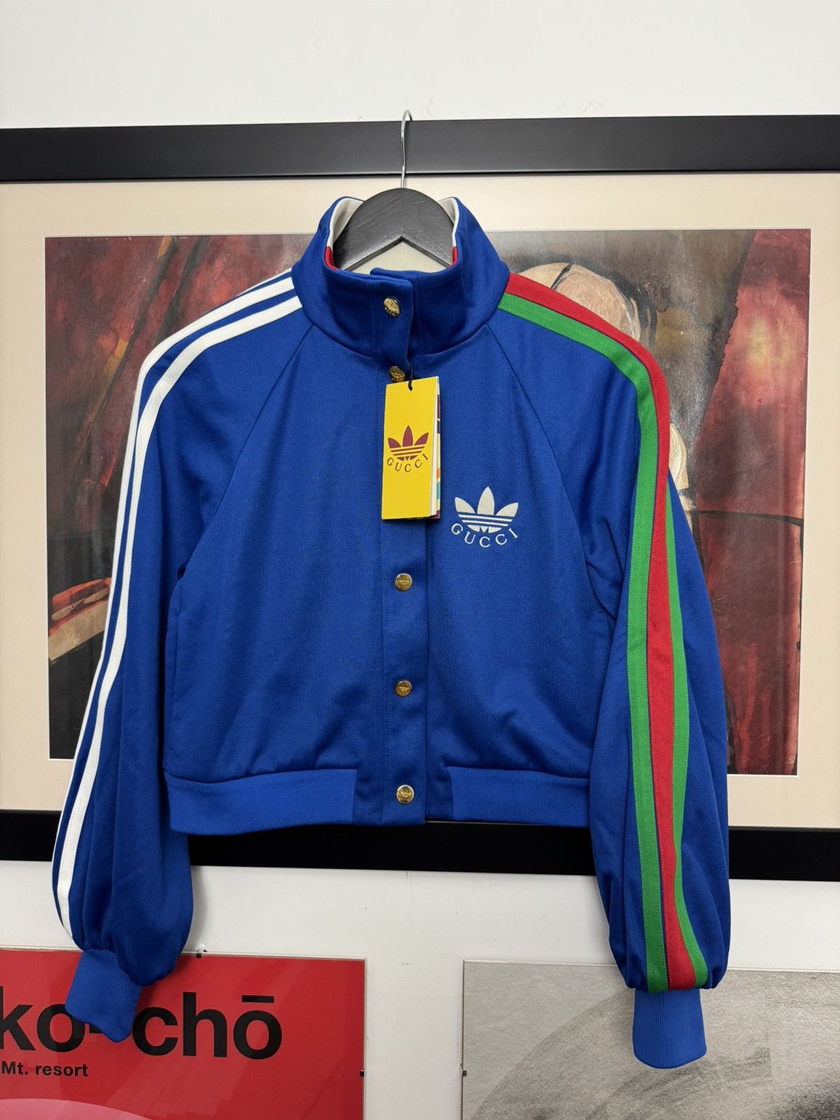 Adidas Gucci x Adidas Cropped Jacket Collaboration Designer Luxury Size XS / US 0-2 / IT 36-38 - 1 Thumbnail
