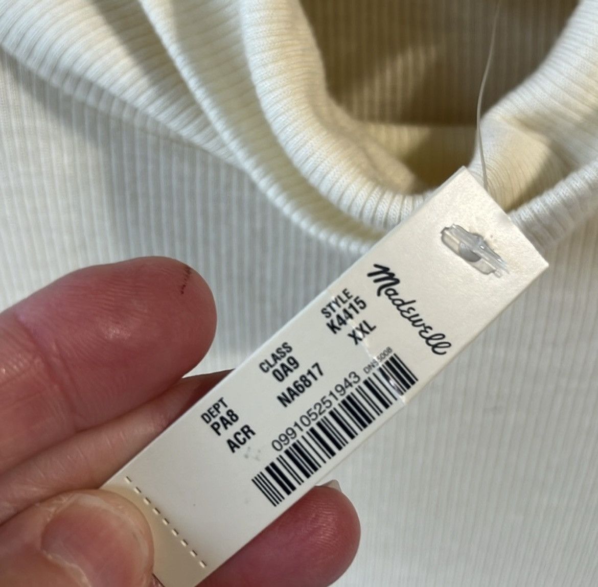 Madewell Madewell Beige Ribbed Turtleneck Size XXL / US 16-18 / IT 52-54 - 5 Thumbnail