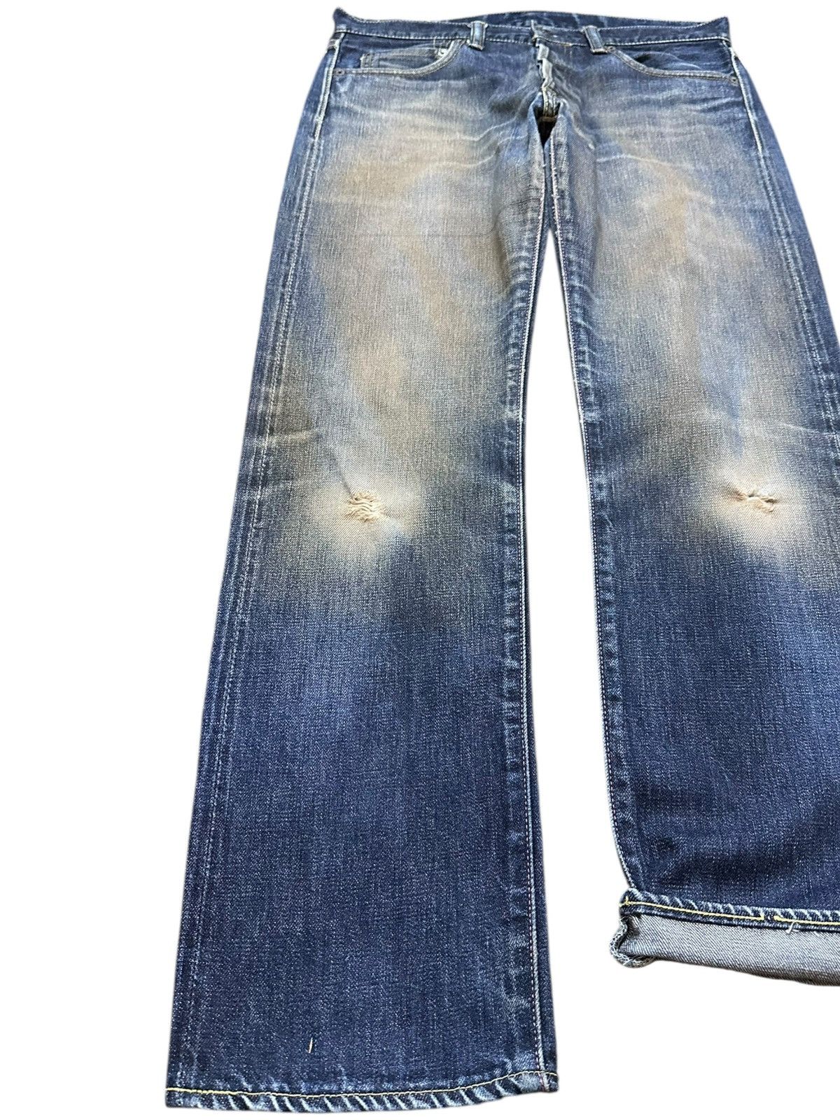 Momotaro Jeans Vintage Momotaro Selvedge Mudwash Distressed Denim Size US 32 / EU 48 - 3 Thumbnail