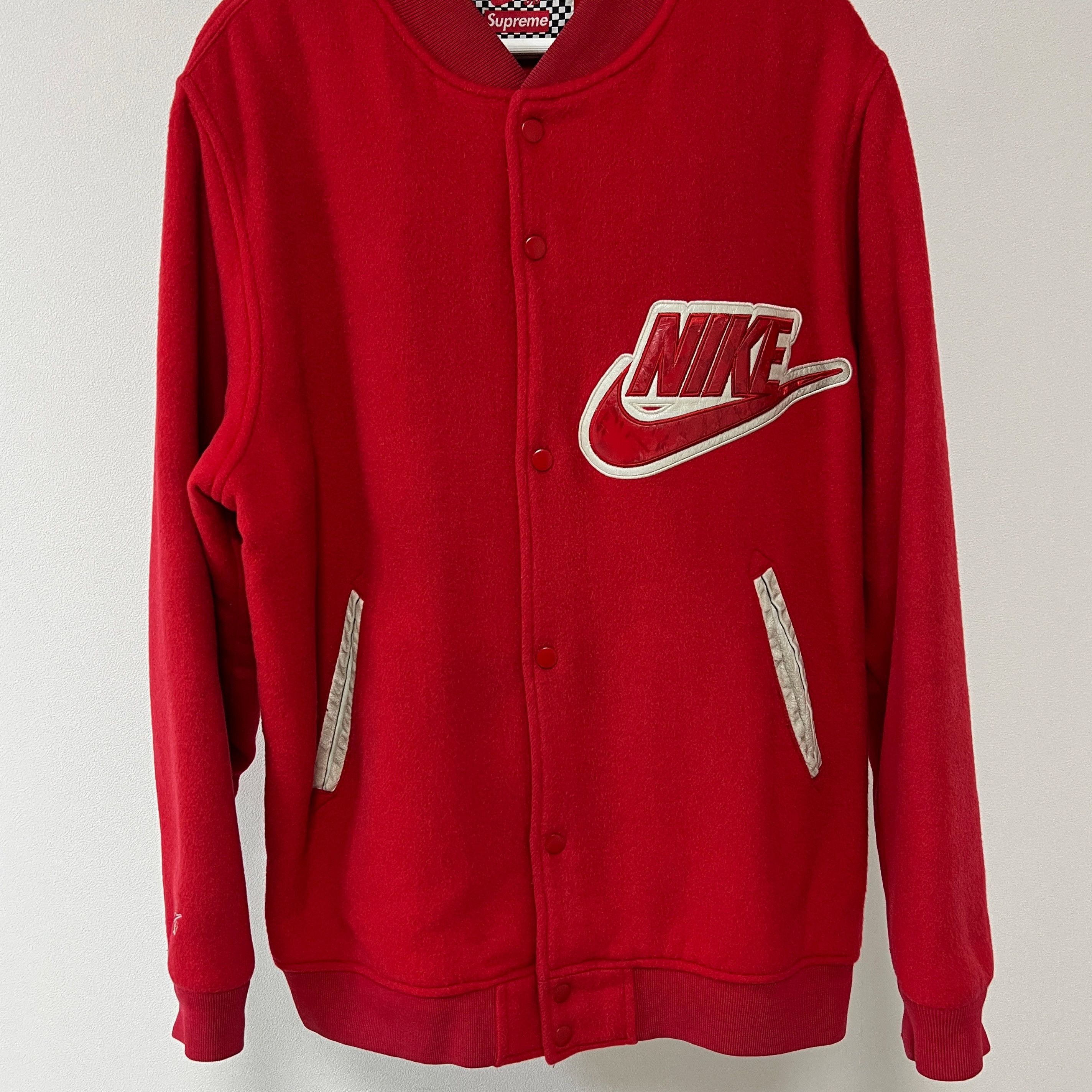 Nike × Supreme Supreme Nike SB Varsity Jacket Red 2007 Size US XL / EU 56 / 4 - 6 Thumbnail