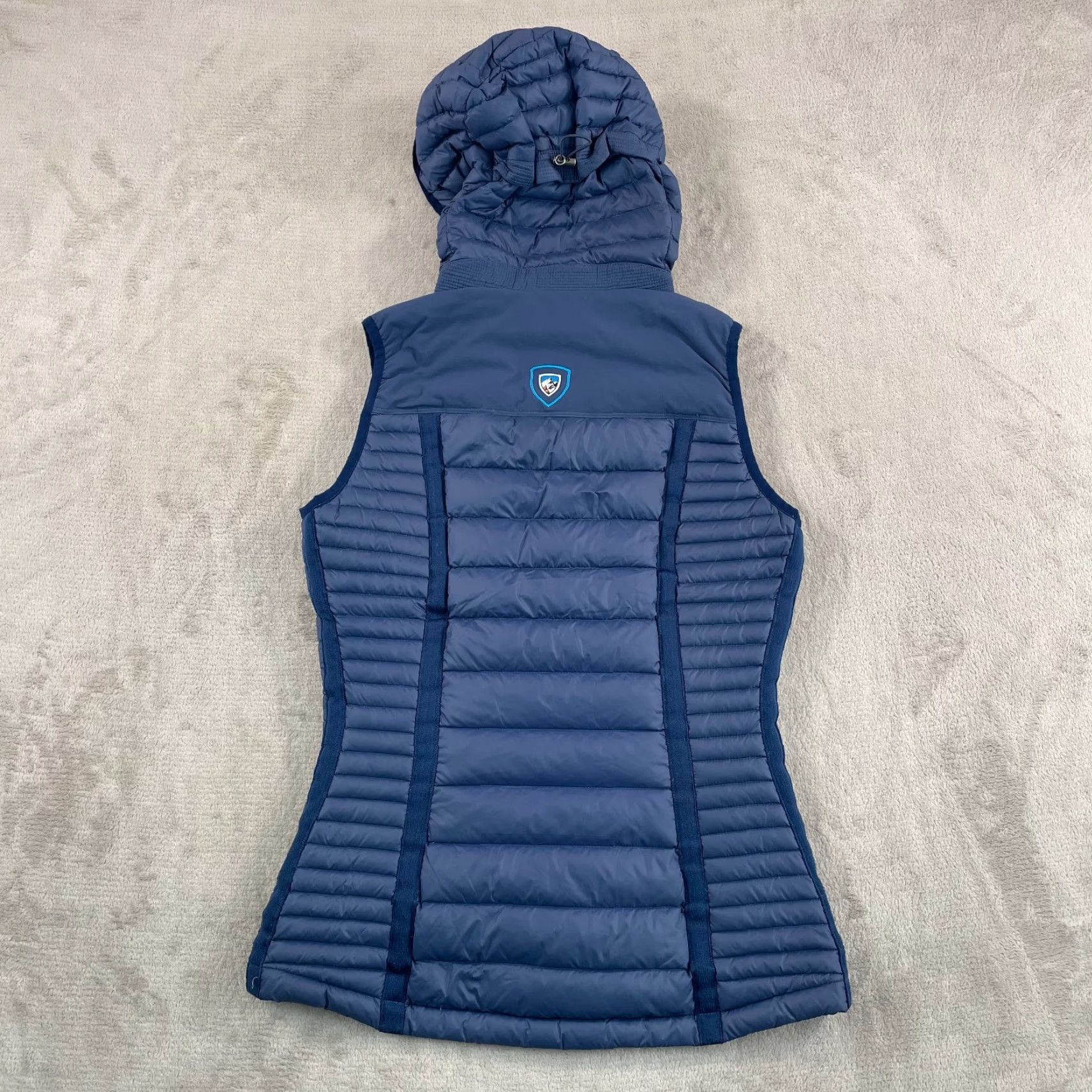 Vintage VINTAGE? No — Kuhl Projekt Goose Down Hooded Vest Women XS Blue Full Zip Pockets Warm Size XS / US 0-2 / IT 36-38 - 5 Thumbnail
