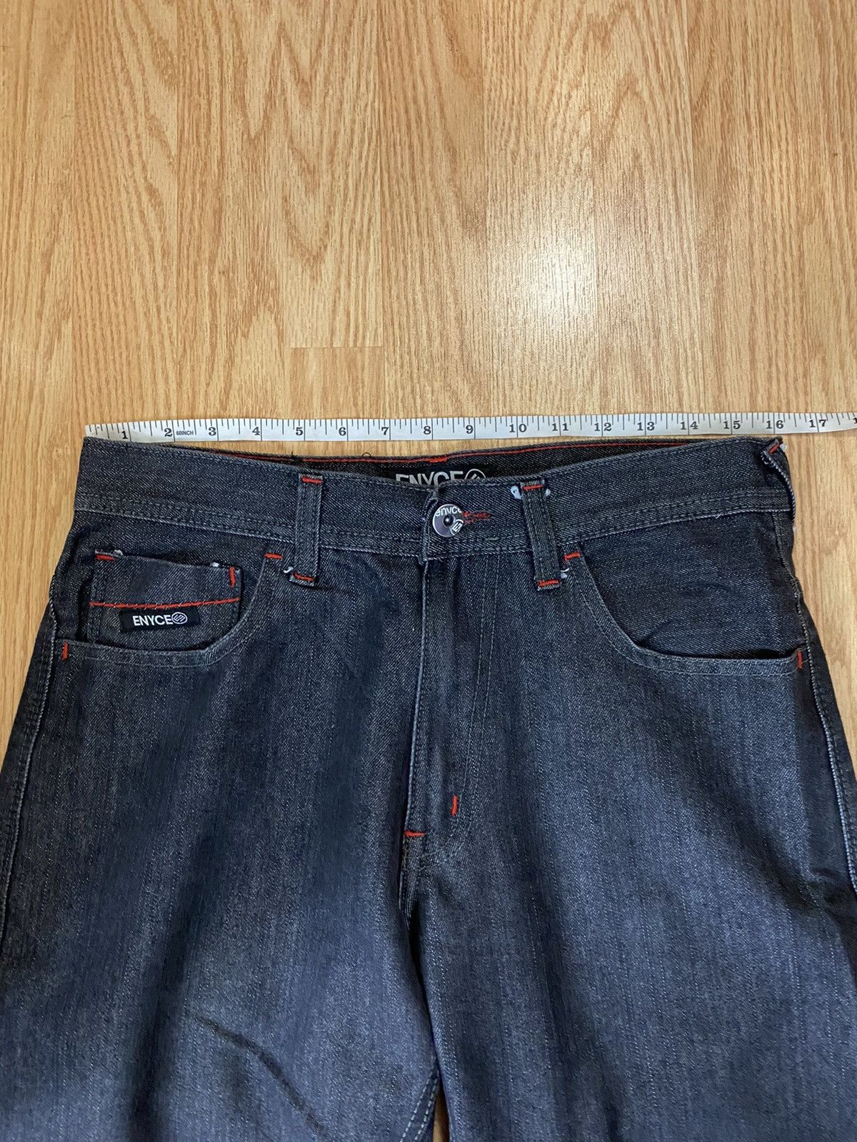 Enyce Vintage Enyce Black Selvedge Denim Jeans Embroidered y2k Size US 32 / EU 48 - 8 Thumbnail