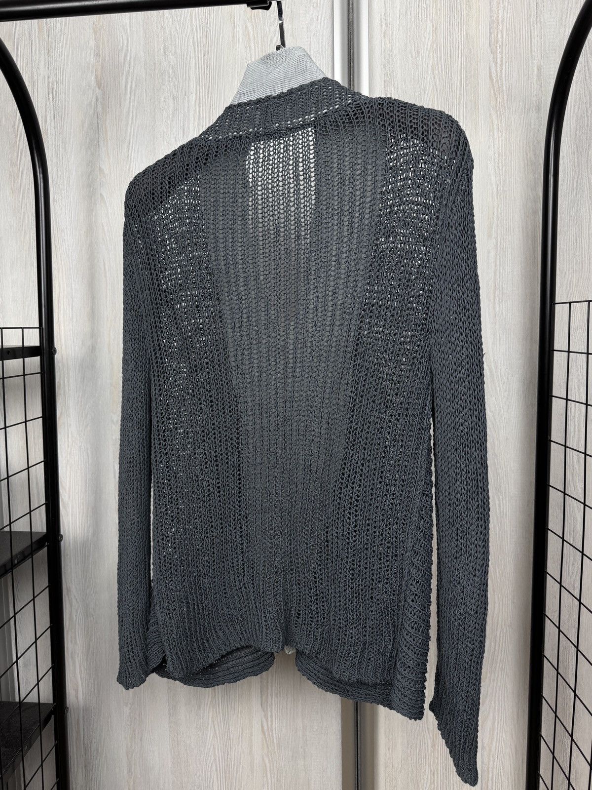Sarah Pacini Sarah Pacini blue knitted one button cardigan Size M / US 6-8 / IT 42-44 - 7 Thumbnail