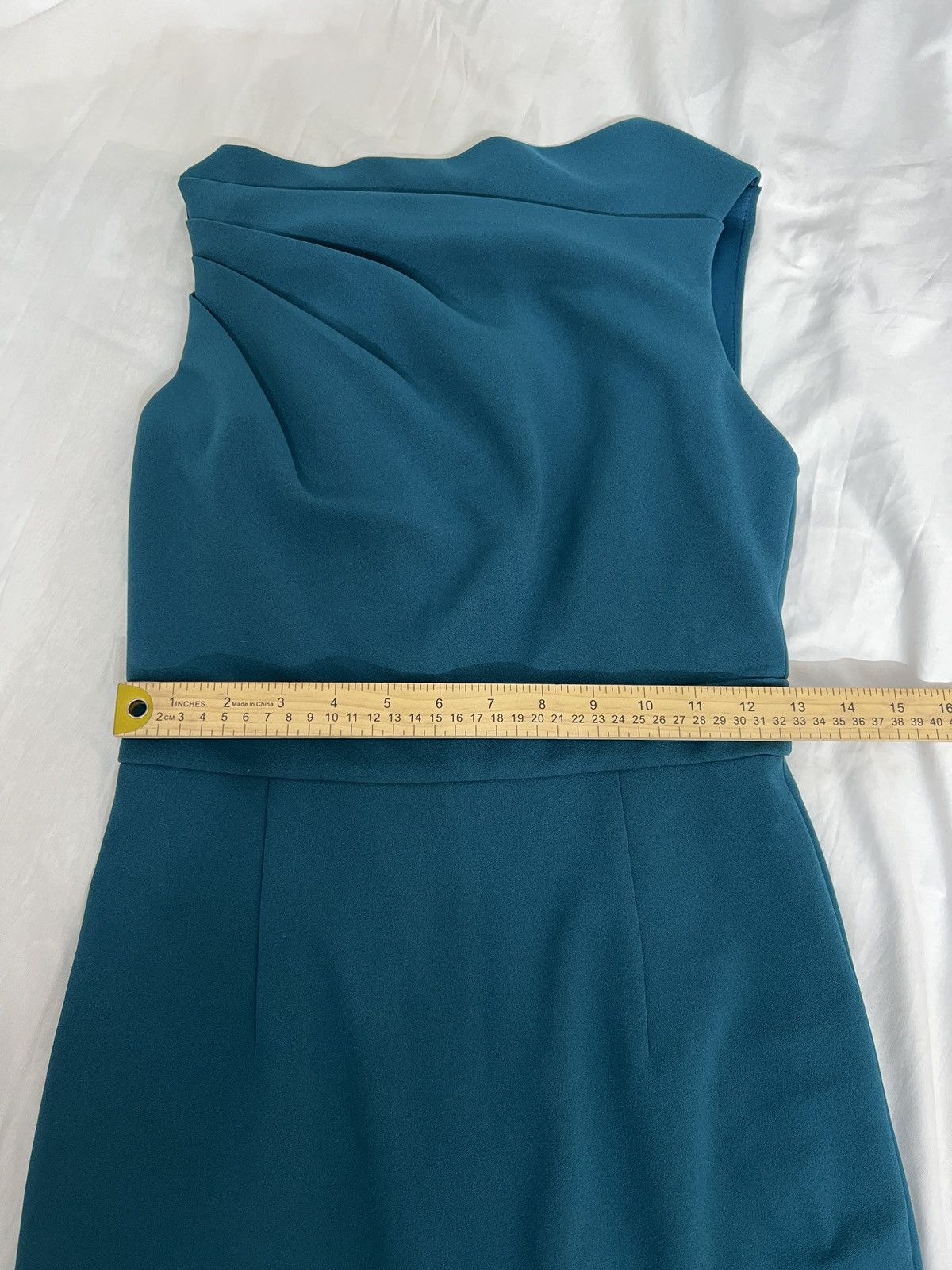 Vince Camuto Vince Camuto Teal Sleeveless Midi Sheath Dress size 2 Size XS / US 0-2 / IT 36-38 - 8 Thumbnail