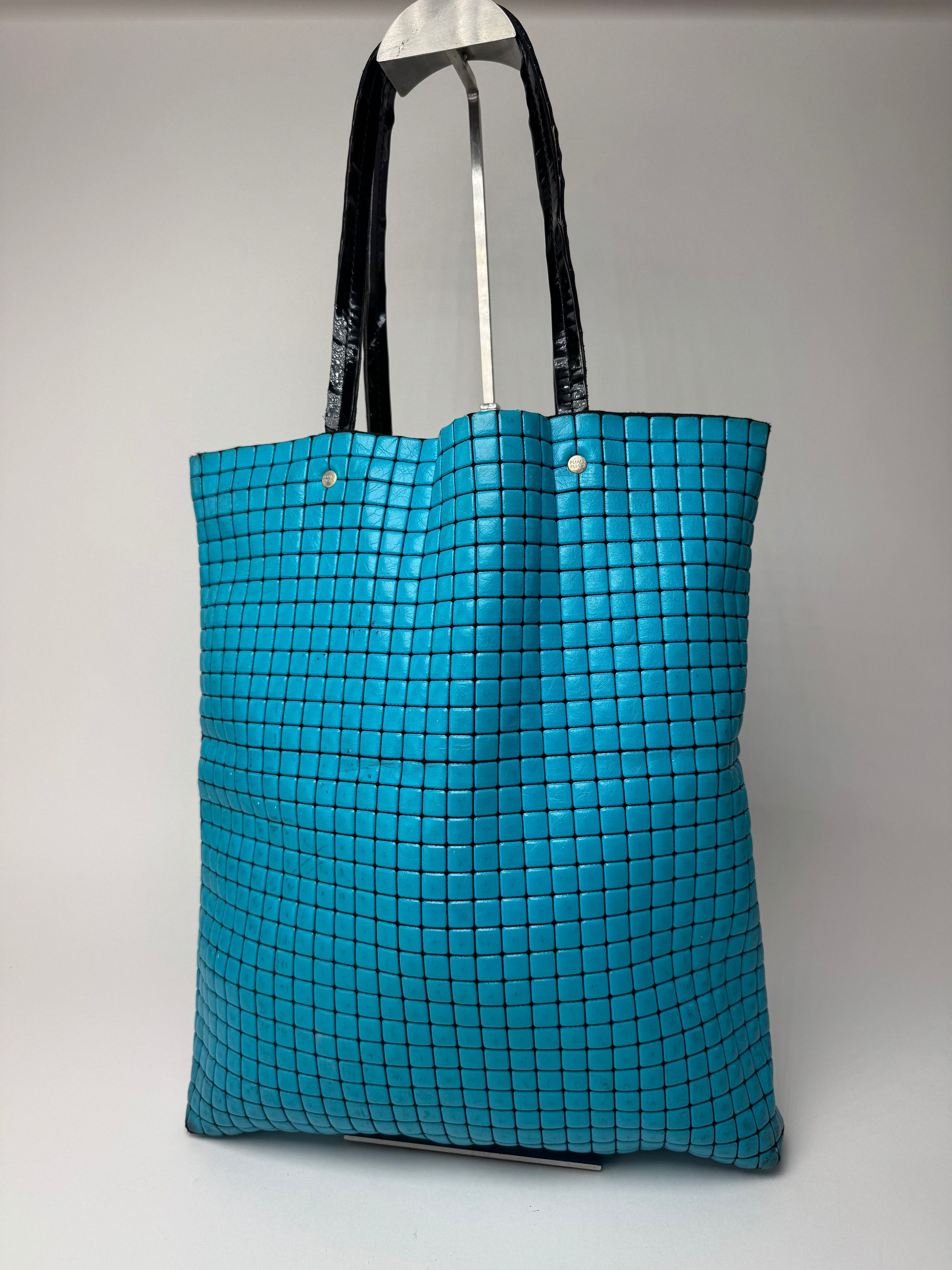 Issey Miyake Vintage Pleats Please Tote Blue Black Size ONE SIZE - 1 Thumbnail