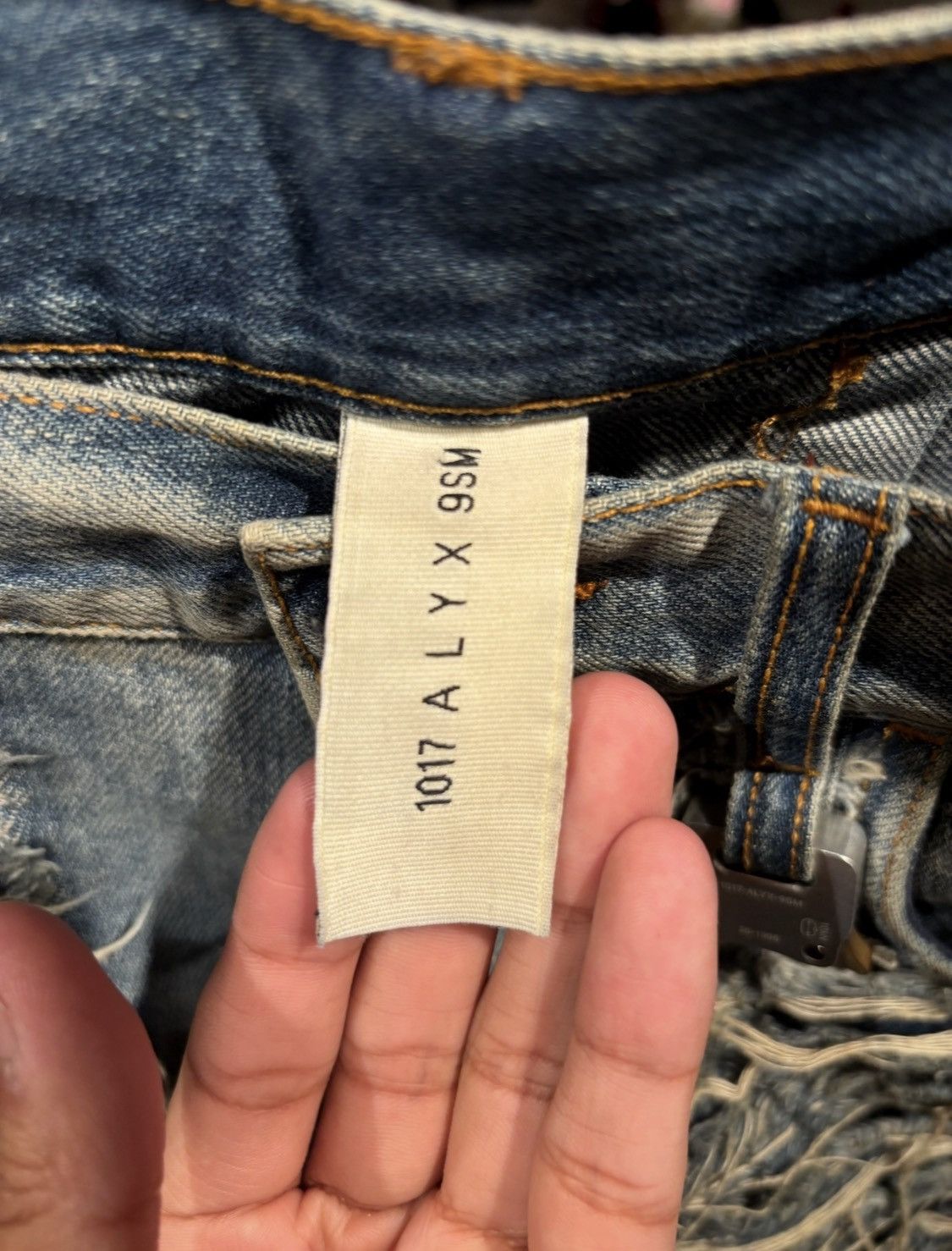 1017 ALYX 9SM 1017 ALYX 9SM x Blackmeans distressed denim Size US 31 - 13 Thumbnail