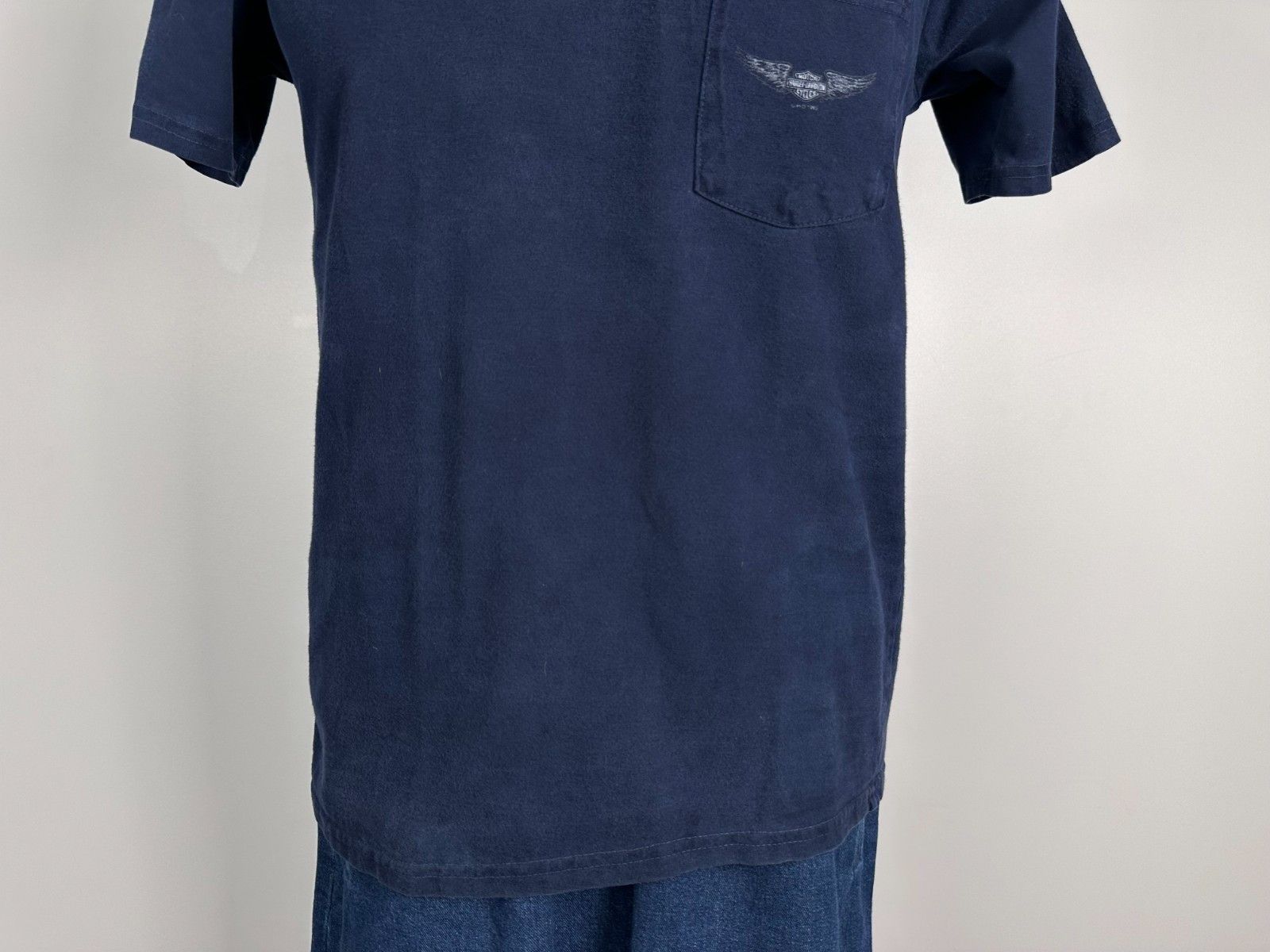 Harley Davidson Harley Davidson 1995 Vintage T Shirt Navy Blue Size L USA Size US L / EU 52-54 / 3 - 4 Thumbnail