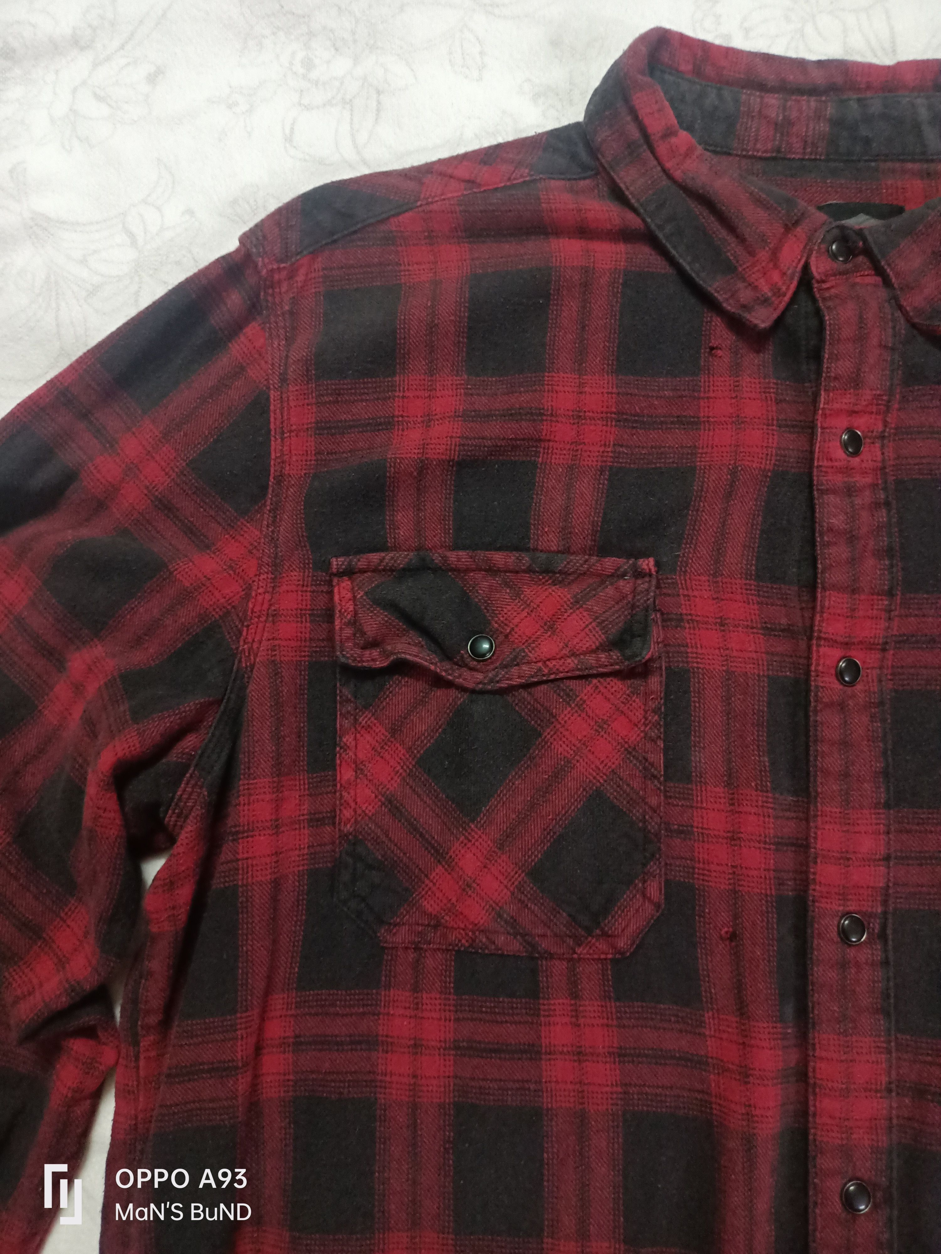 Flannel × Harley Davidson × Vintage HARLEY DAVIDSON Men's Red Plaid Flannel Slim Fit 99023-16VM Size US XL / EU 56 / 4 - 2 Thumbnail