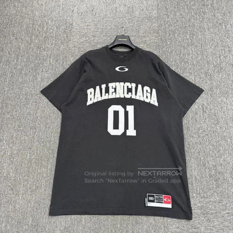 Balenciaga Balenciaga 25SS Embroidered Print Tee. Size US XXL / EU 58 / 5 - 1 Thumbnail