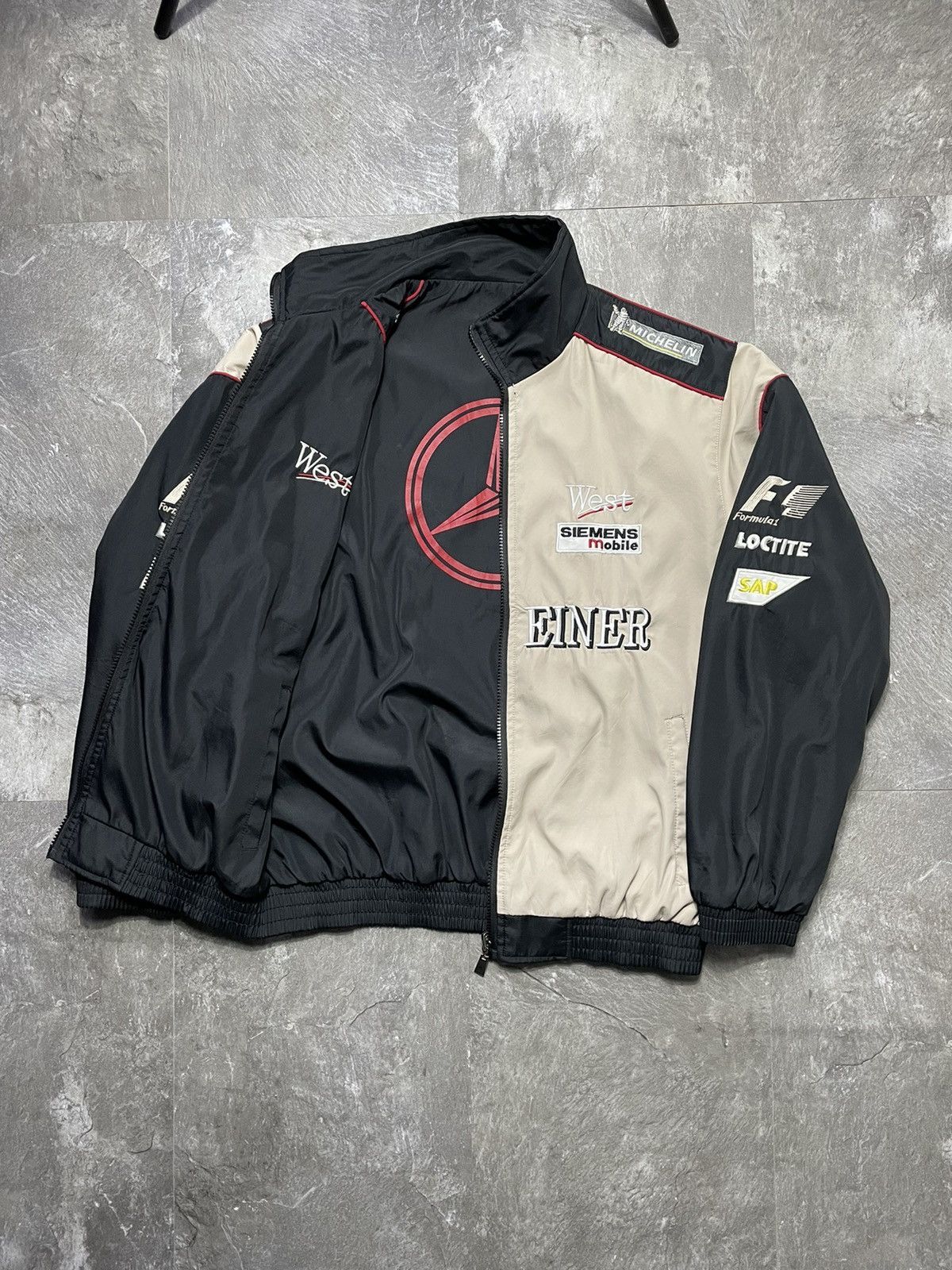 Formula 1 Vintage Mercedes-Benz West Warsteiner F1 Racing Jacket Y2K Size US M / EU 48-50 / 2 - 1 Thumbnail