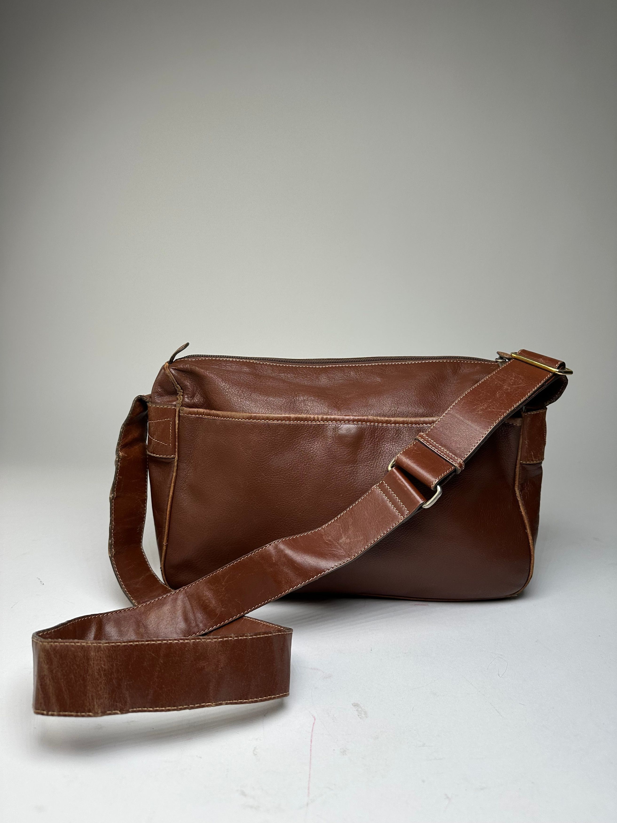 Gucci Vintage Leather Shoulder Bag Cognac Brown Size ONE SIZE - 1 Thumbnail
