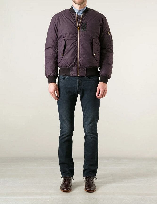 image of Acne Studios Sid Bomber Jacket Aw13 in Purple, Men's (Size Medium)