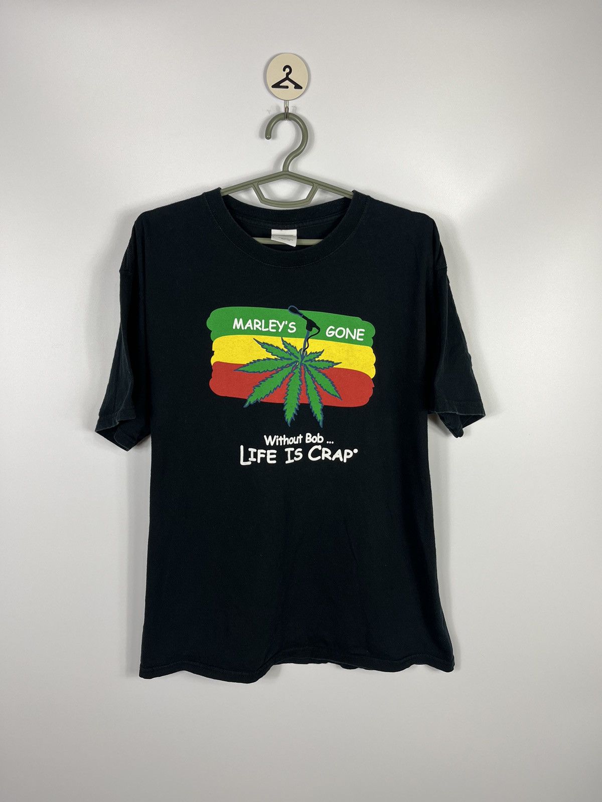 Bob Marley Vintage Bob Marley «Life is Crap » Graphic Logo T-Shirt Size US L / EU 52-54 / 3 - 1 Thumbnail