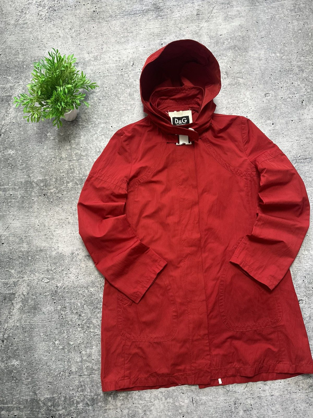Dolce & Gabbana Vintage 90s Dolce Gabbana Rain Hooded Jacket D&G Trench Size M / US 6-8 / IT 42-44 - 3 Thumbnail