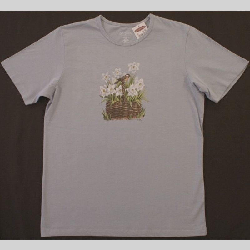 Northern Reflections Northern Reflections XS Blue T-Shirt Daffodils Robin Basket Size XS / US 0-2 / IT 36-38 - 2 Thumbnail