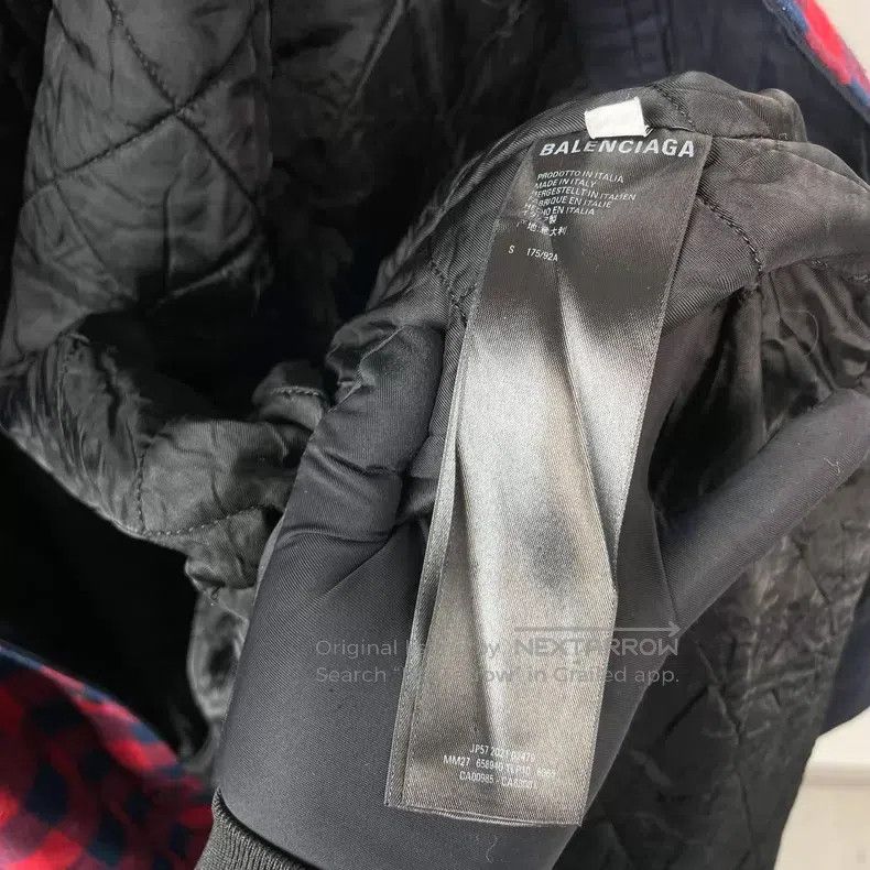 Balenciaga Balenciaga Red and blue check print single-breasted mid-le Size US S / EU 44-46 / 1 - 9 Thumbnail