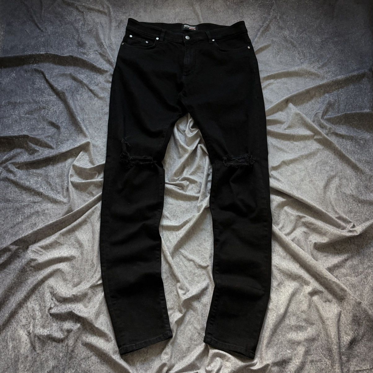 Represent Clo. Represent Distressed Slim Black Jeans Italian Made Denim Size US 36 / EU 52 - 6 Thumbnail