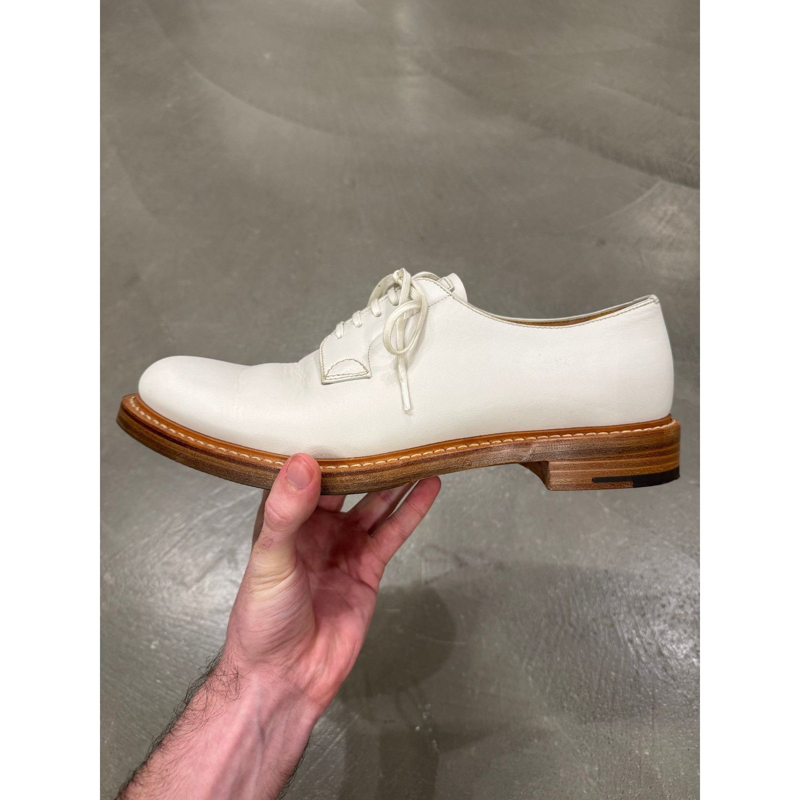 Prada 2000s Prada white leather derby shoes Size US 9 / EU 42 - 6 Thumbnail