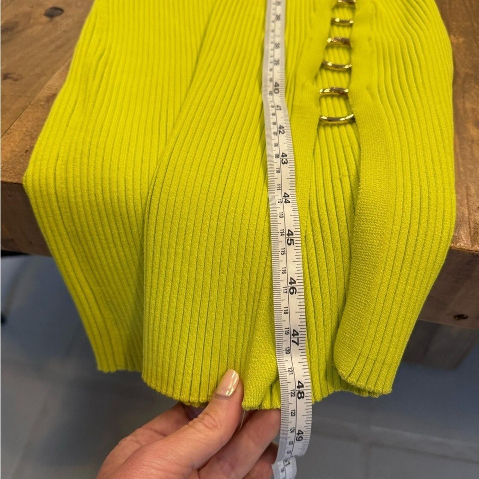 House of Harlow House of Harlow $259 1960 Lime Ribbed Midi Dress M Gold Ring Size M / US 6-8 / IT 42-44 - 8 Thumbnail
