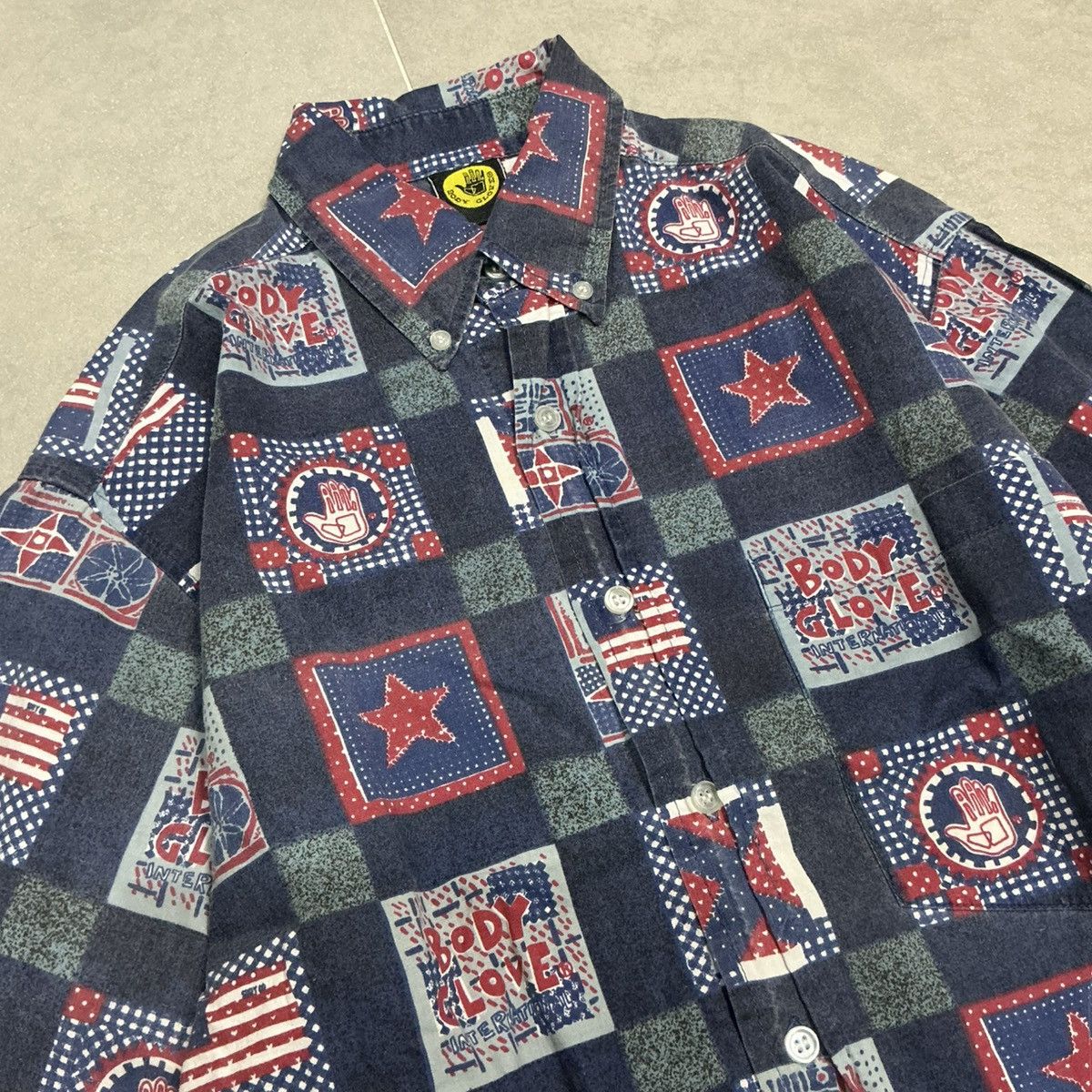 Body Glove Vintage 1993 Body Glove Rare Americana Print Button-Up Shirt Size S / US 4 / IT 40 - 2 Thumbnail