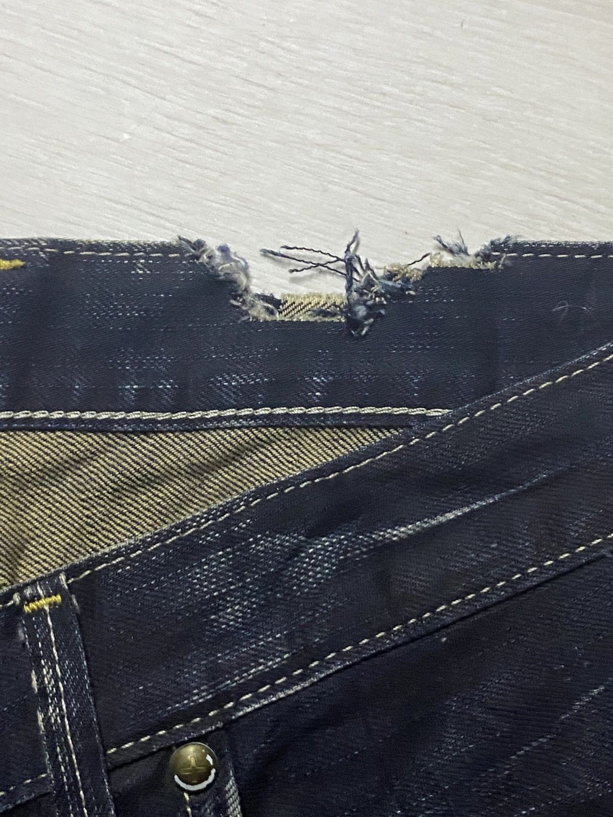 Edwin Japanese Brand Edwin XV Baggy Twisted Leg Distressed Jeans Size US 34 / EU 50 - 14 Thumbnail