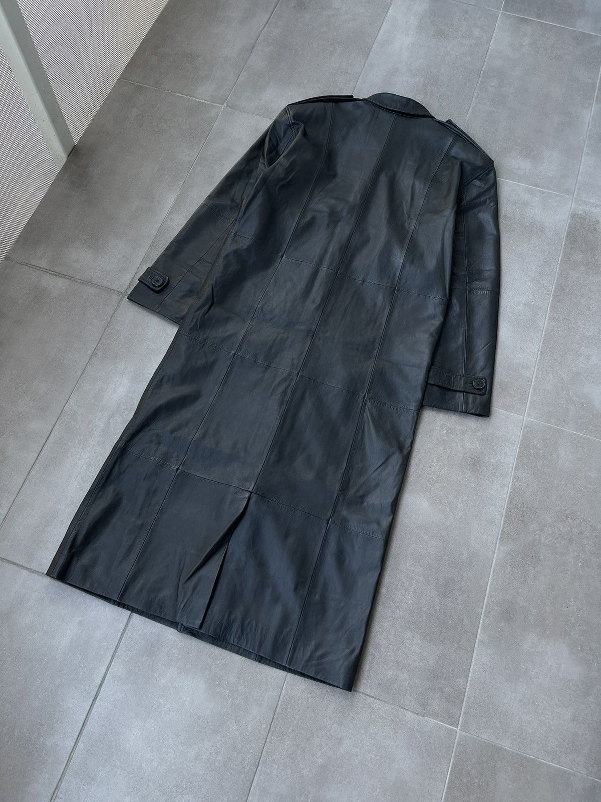 Leather !DS! AW22 Studio ID Long Paneled Leather Black Coat Size US M / EU 48-50 / 2 - 16 Thumbnail