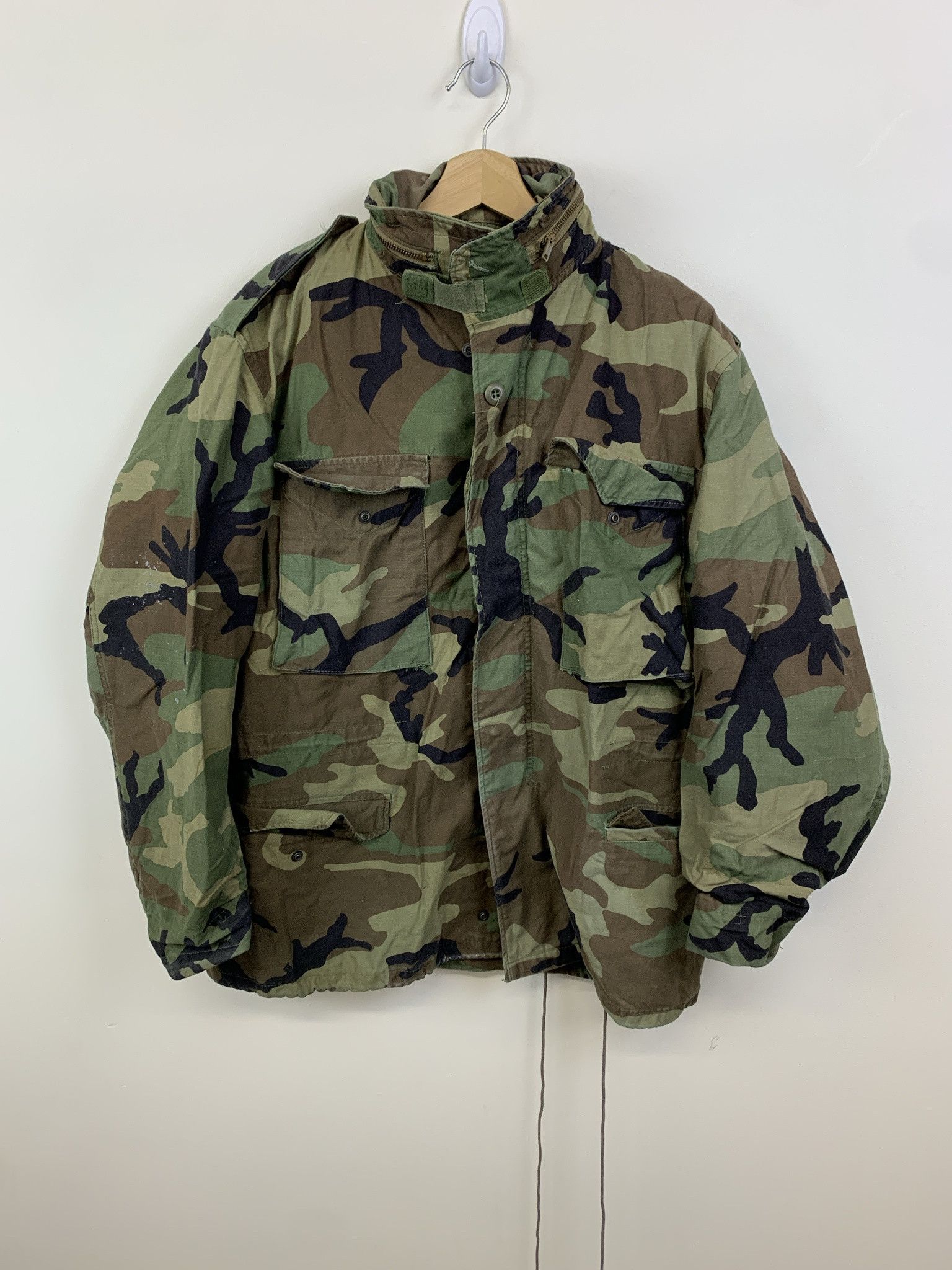 Other Vintage Military Forest Camo BDU M51 Distressed Field Coat Size Medium Regular Size US M / EU 48-50 / 2 - 1 Thumbnail