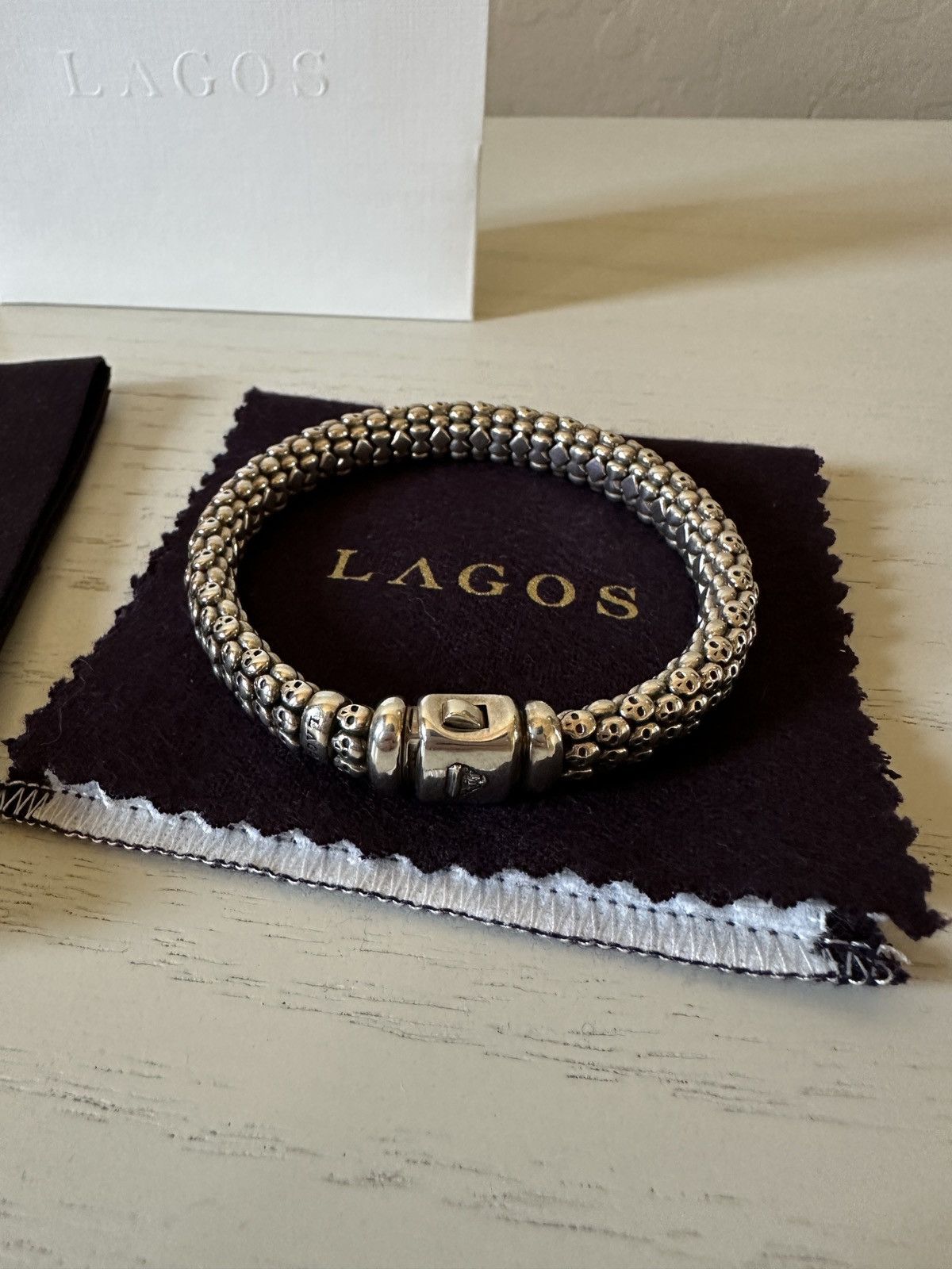 Other LAGOS Sterling Silver Anthem Skull Rope Bracelet, 9mm Size 7 Size ONE SIZE - 3 Thumbnail