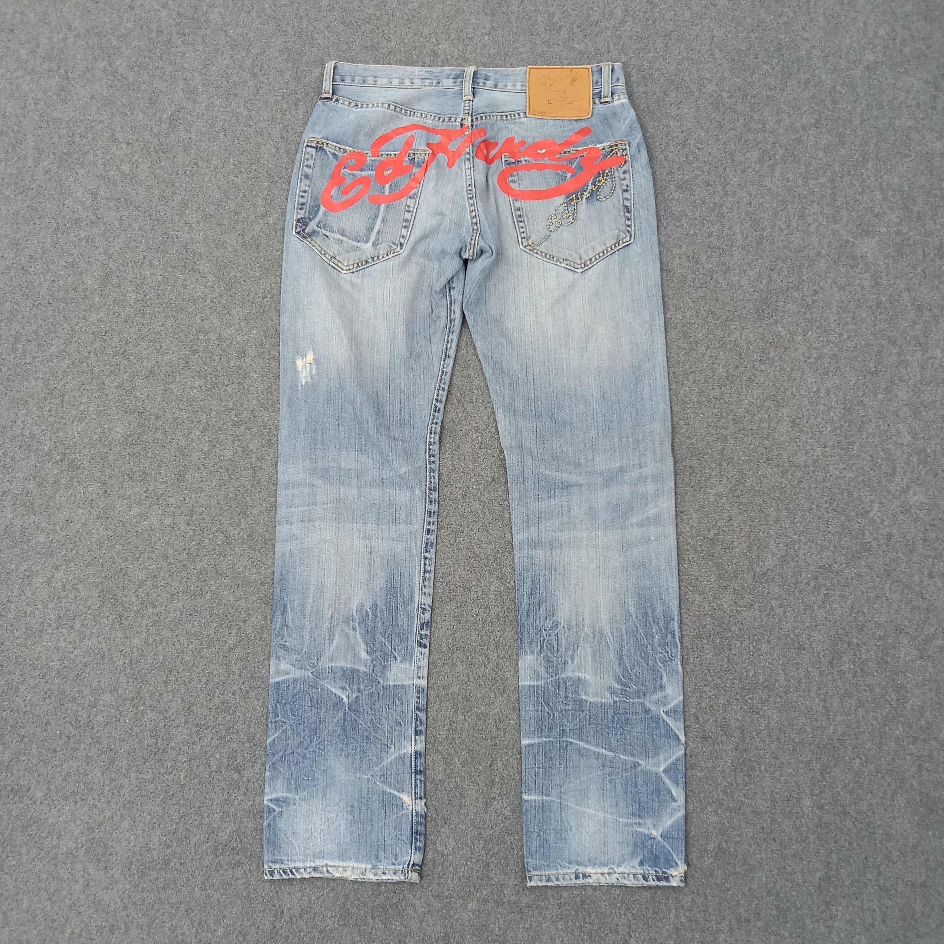 Ed Hardy Ed Hardy by Christian Audigier Designer Denim Jeans C258N3 Size US 32 / EU 48 - 1 Thumbnail