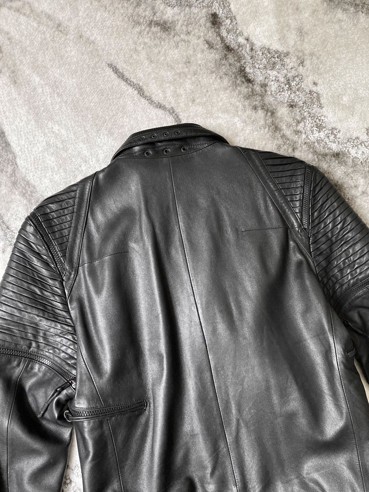 Dior × Hedi Slimane S/S 2004 “Strip” Leather Biker Jacket Size US M / EU 48-50 / 2 - 18 Thumbnail