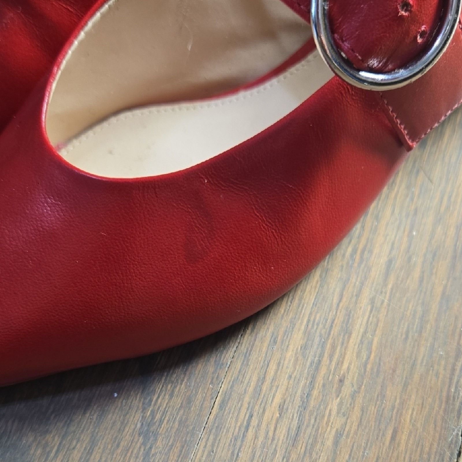 & Other Stories Maeve Red Pointed Toe Mary Janes Size US 5.5 / IT 35.5 - 2 Thumbnail