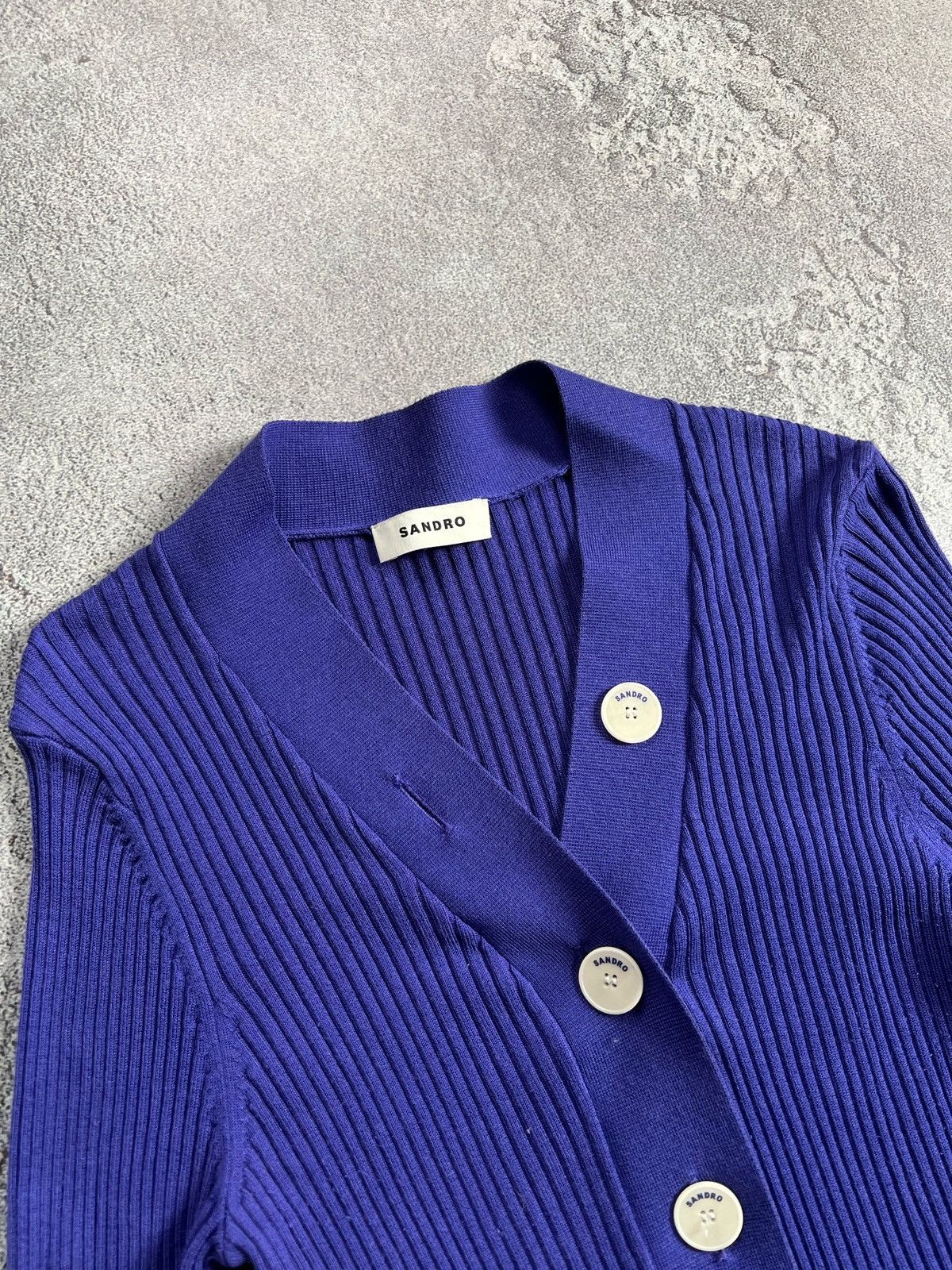 Sandro Womens Sandro Sweater Button Knitted Cardigan Size 2 Slim Size XS / US 0-2 / IT 36-38 - 5 Thumbnail