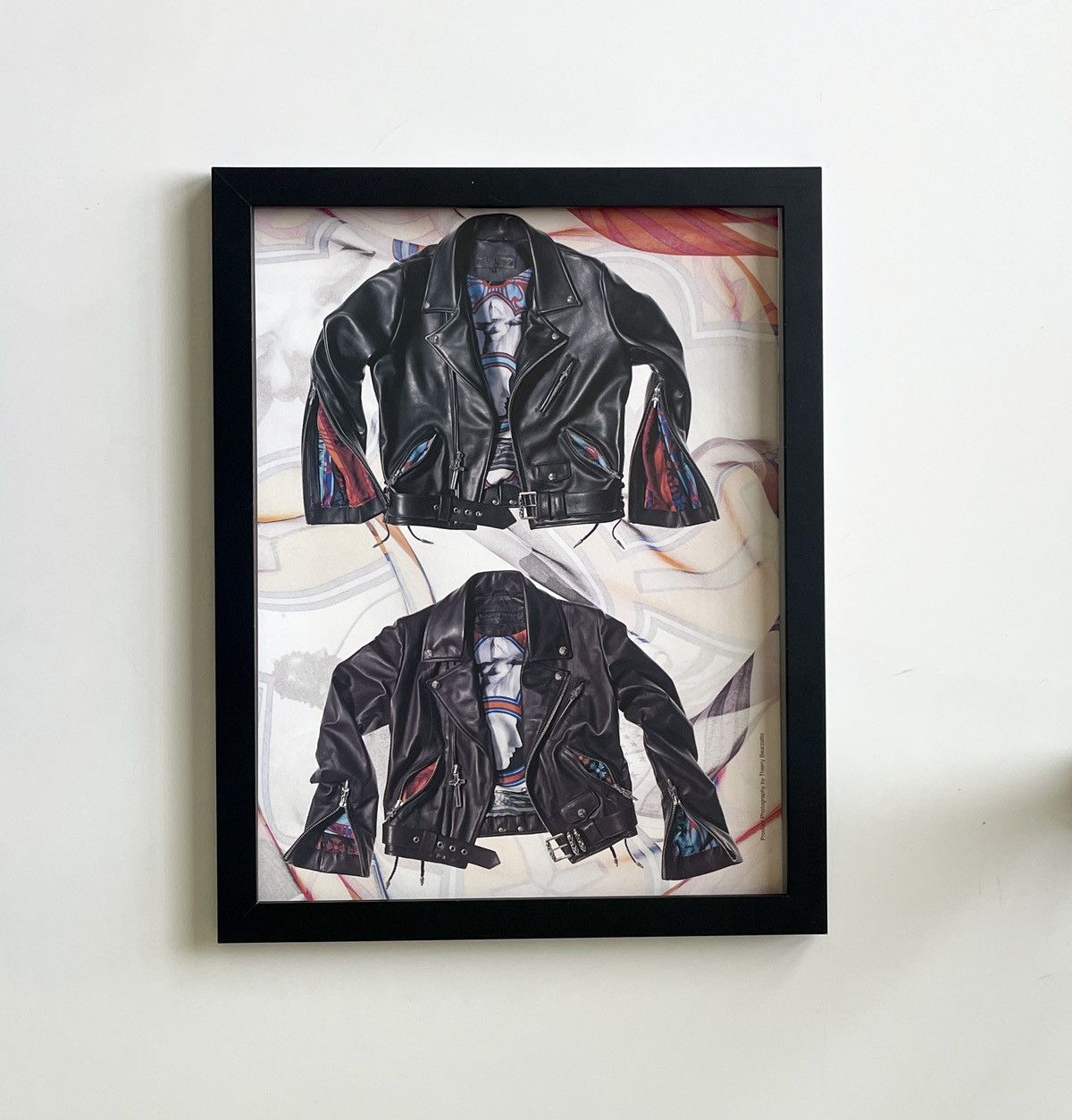 Chrome Hearts × Vintage Chrome Hearts leather jacket photo Poster framed 9x11 Size ONE SIZE - 1 Thumbnail