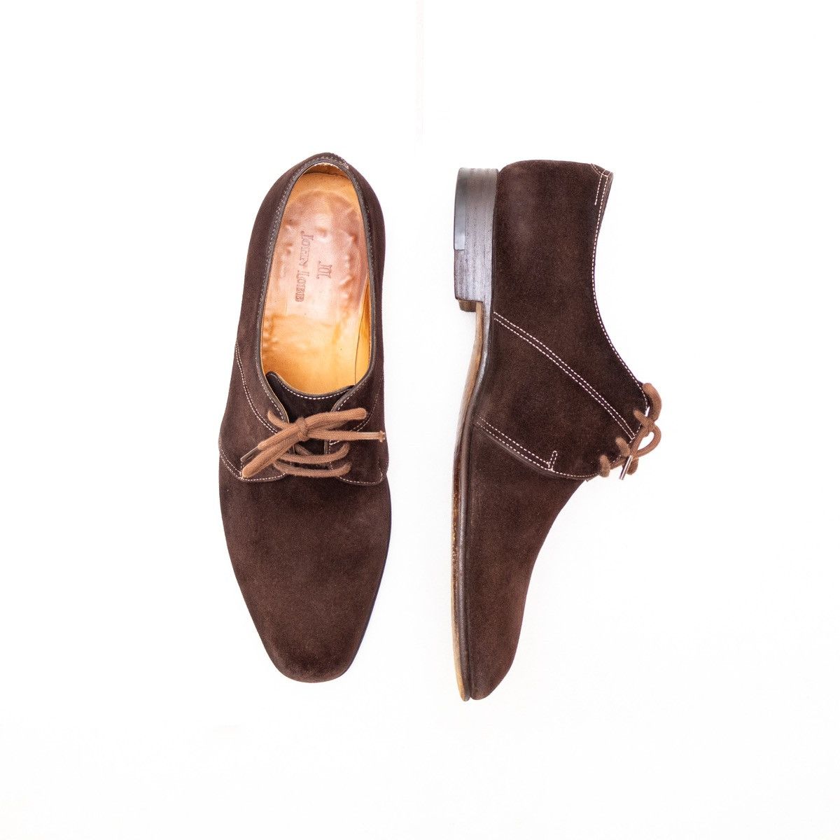 John Lobb John Lobb Clipper Suede Three-Eyelet Derby Shoes Size:US9.5E Size US 9.5 / EU 42-43 - 7 Thumbnail