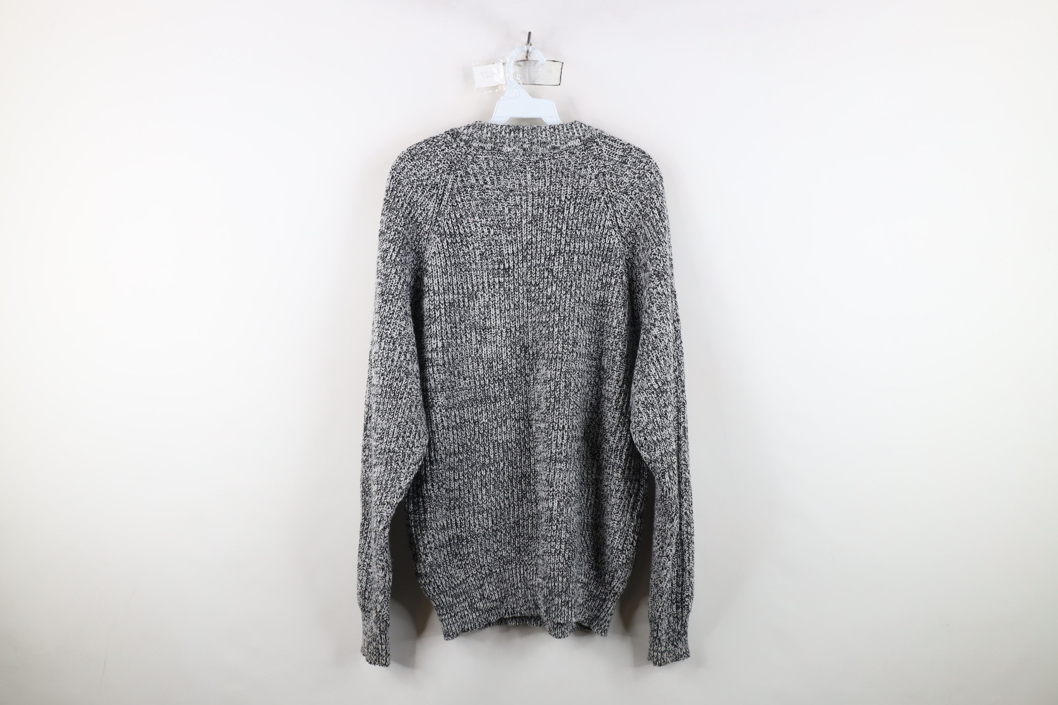 Vintage Vintage 90s Streetwear Blank Chunky Ribbed Knit Sweater Gray Size US M / EU 48-50 / 2 - 11 Thumbnail
