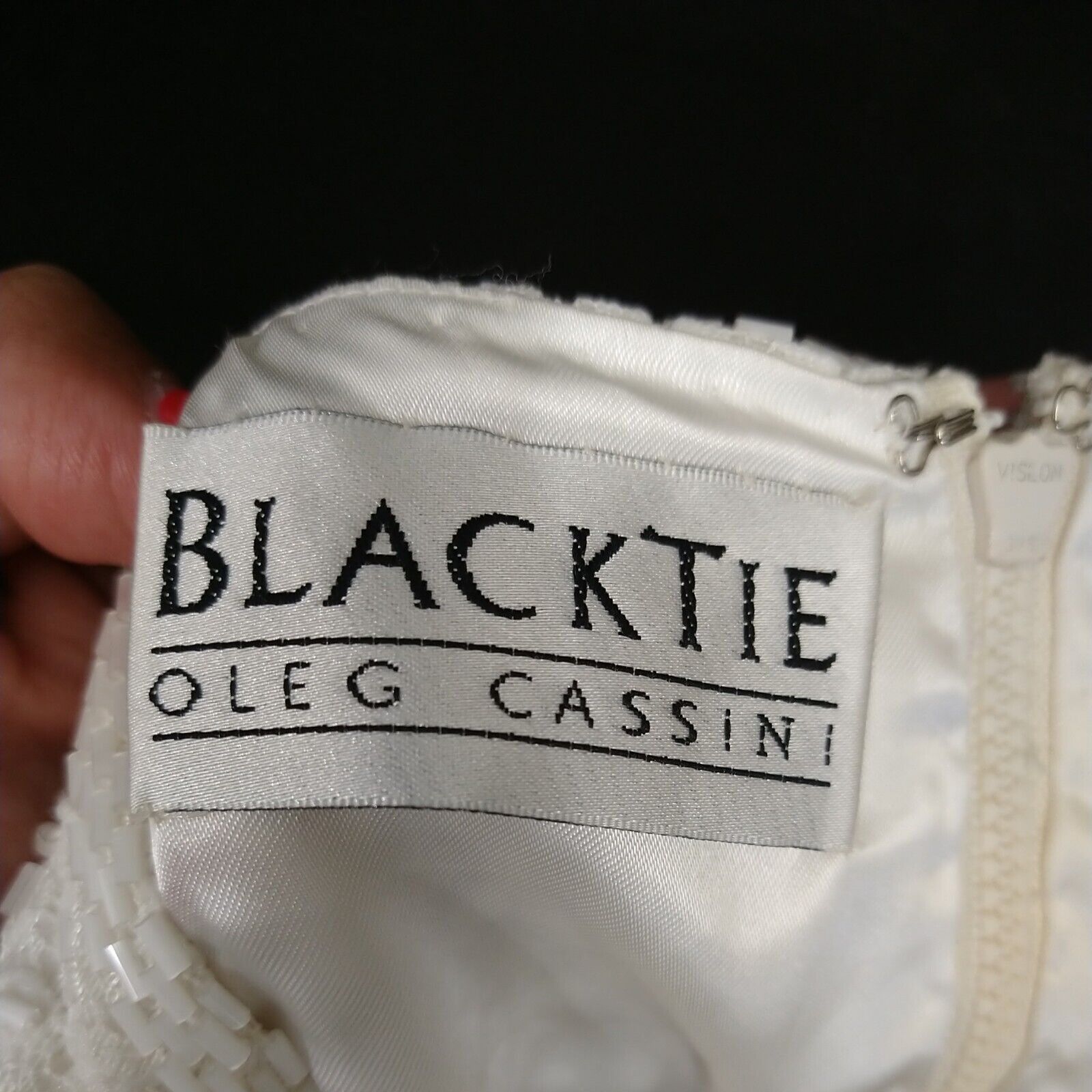 Oleg Cassini Vintage Black Tie Oleg Cassini Beaded Top Formal Size 8 Size M / US 6-8 / IT 42-44 - 7 Thumbnail