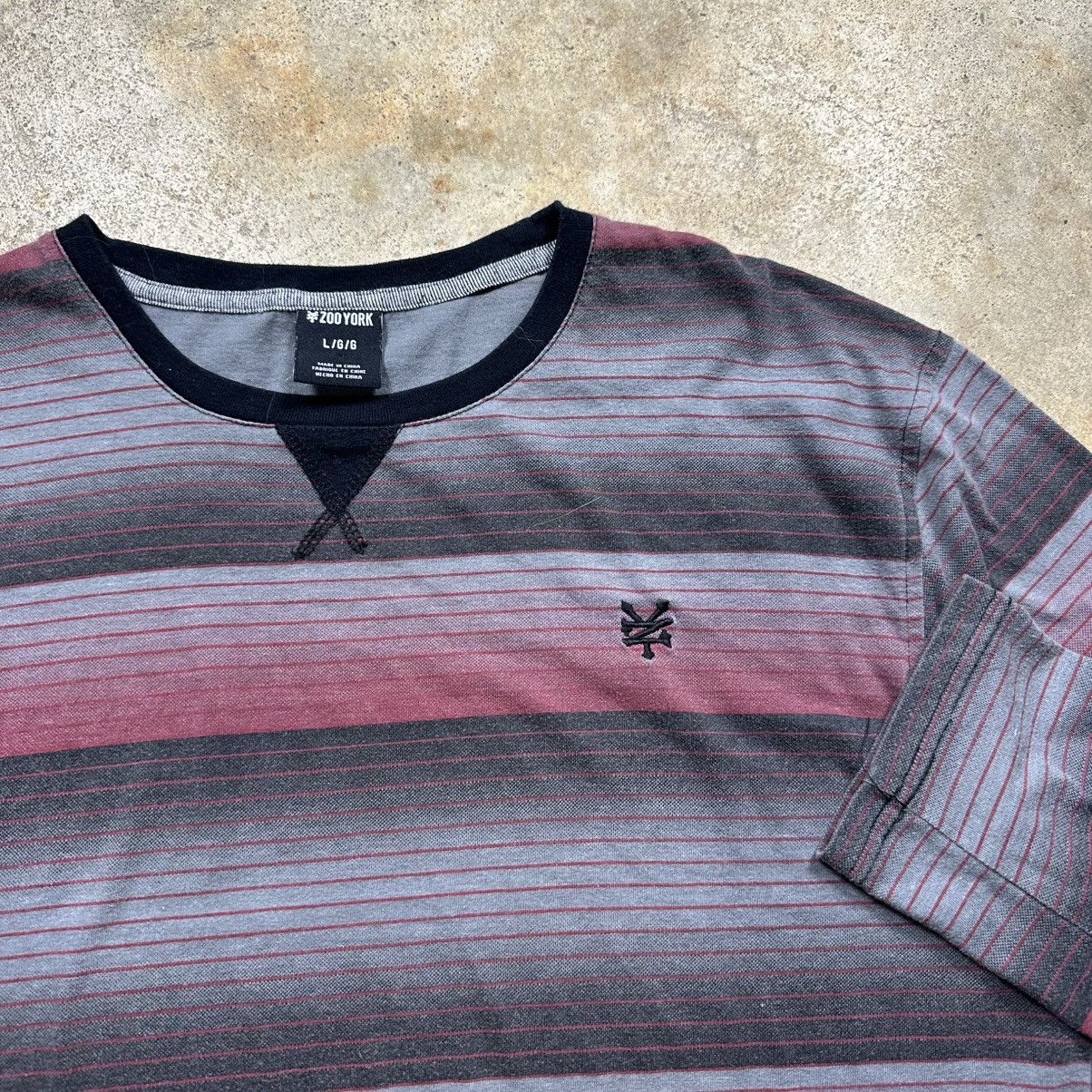 Zoo York Red & Black Striped Zoo York Long Sleeve Shirt Size L Size US XL / EU 56 / 4 - 1 Thumbnail