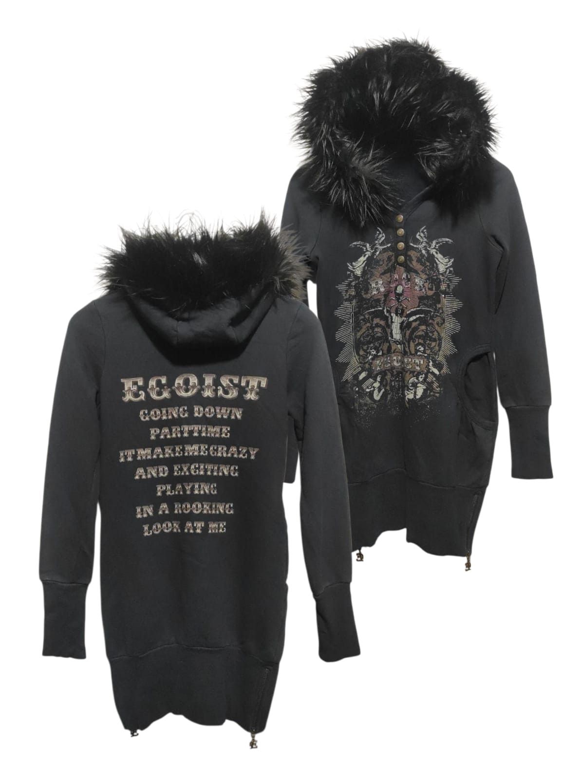 Japanese Brand Egoist half button fur hoodie ifsix LGB style Size S / US 4 / IT 40 - 2 Thumbnail