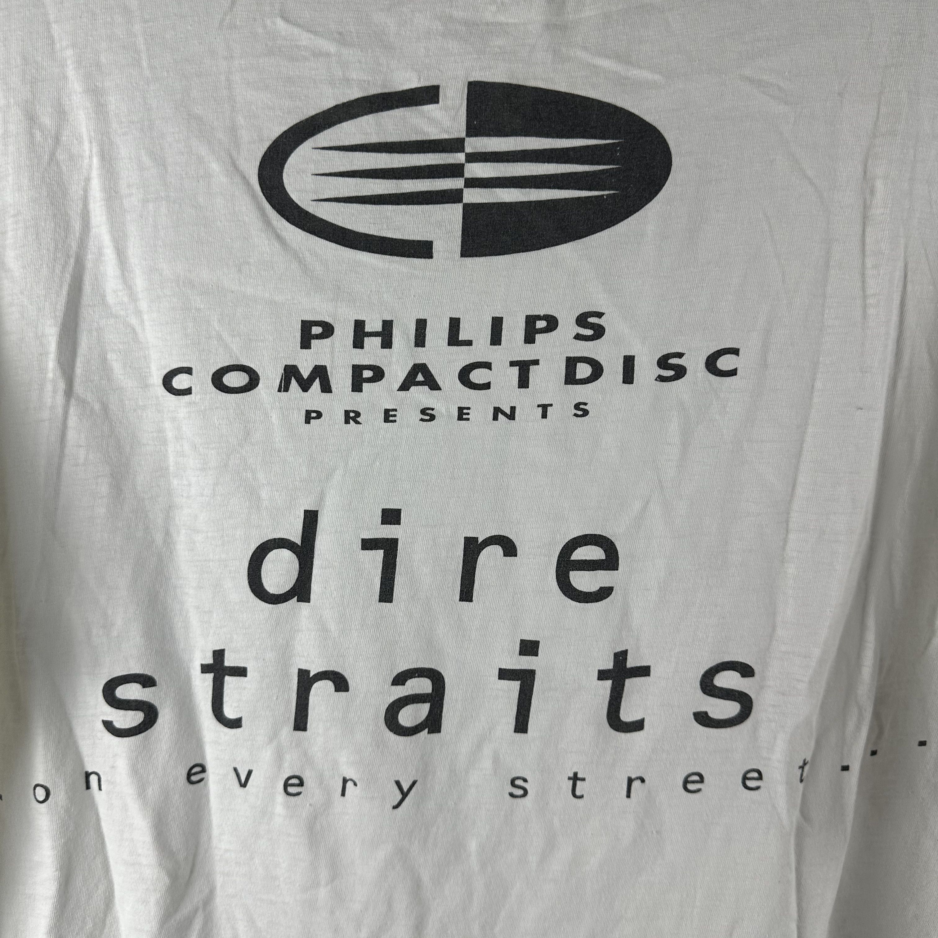 Vintage ​​​​90s Dire Straits On Every Street Tour Concert T-shirt Size US XL / EU 56 / 4 - 4 Thumbnail
