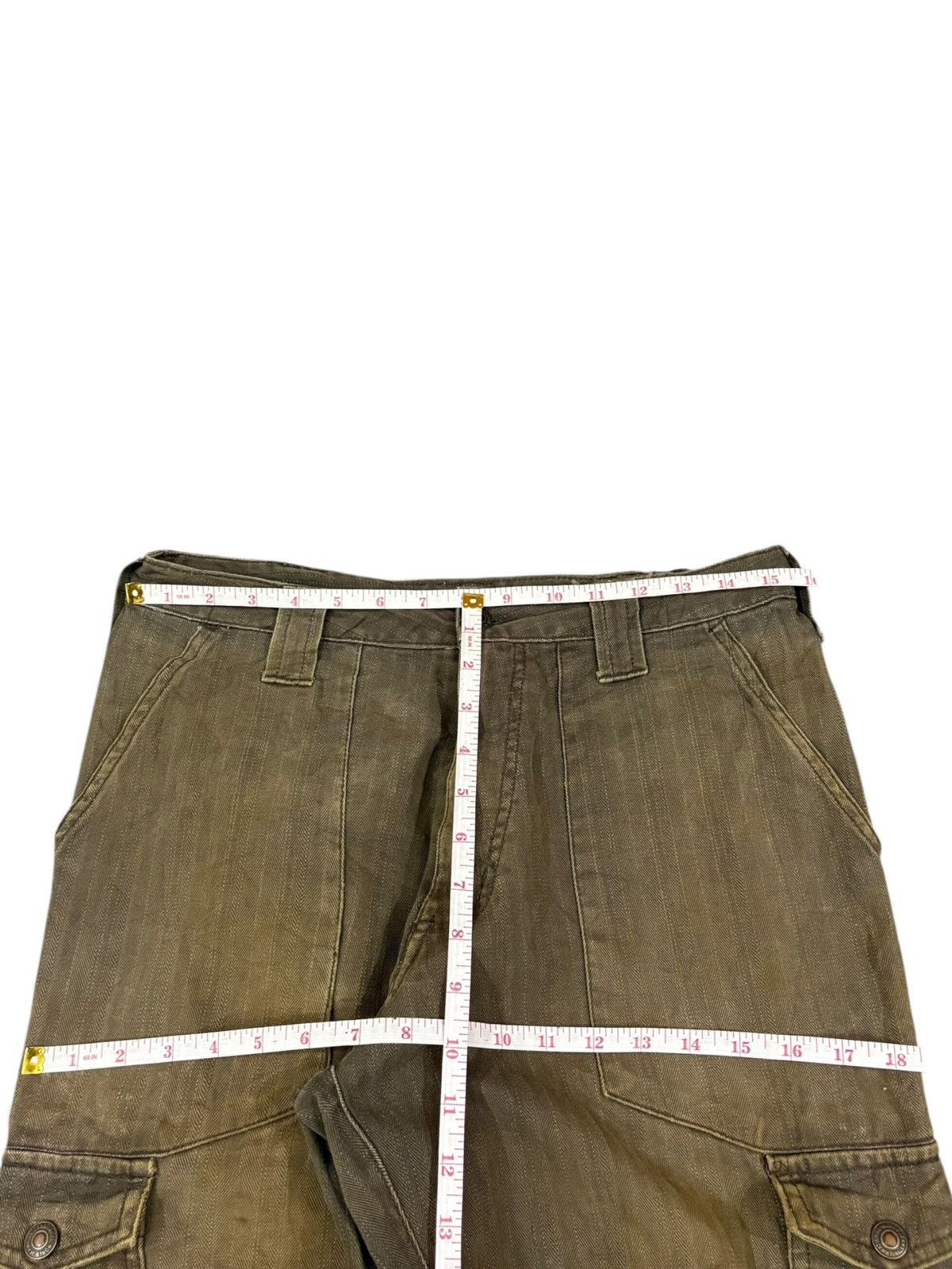 Japanese Brand Vintage Japanese Brand Rusty Wash Distress Baggy Cargo Jeans Size US 31 - 10 Thumbnail