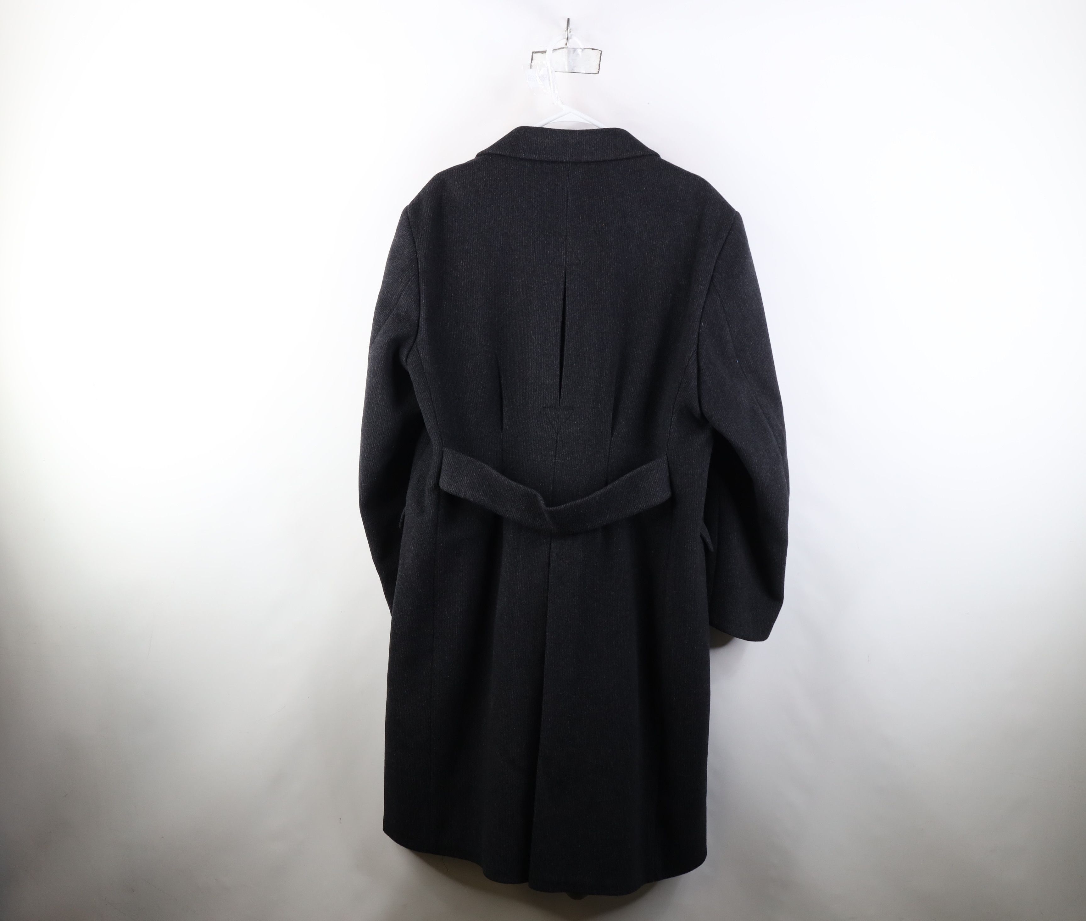 Vintage Vintage 70s Streetwear Wool Ribbed Overcoat Jacket Gray USA Size US XXL / EU 58 / 5 - 14 Thumbnail