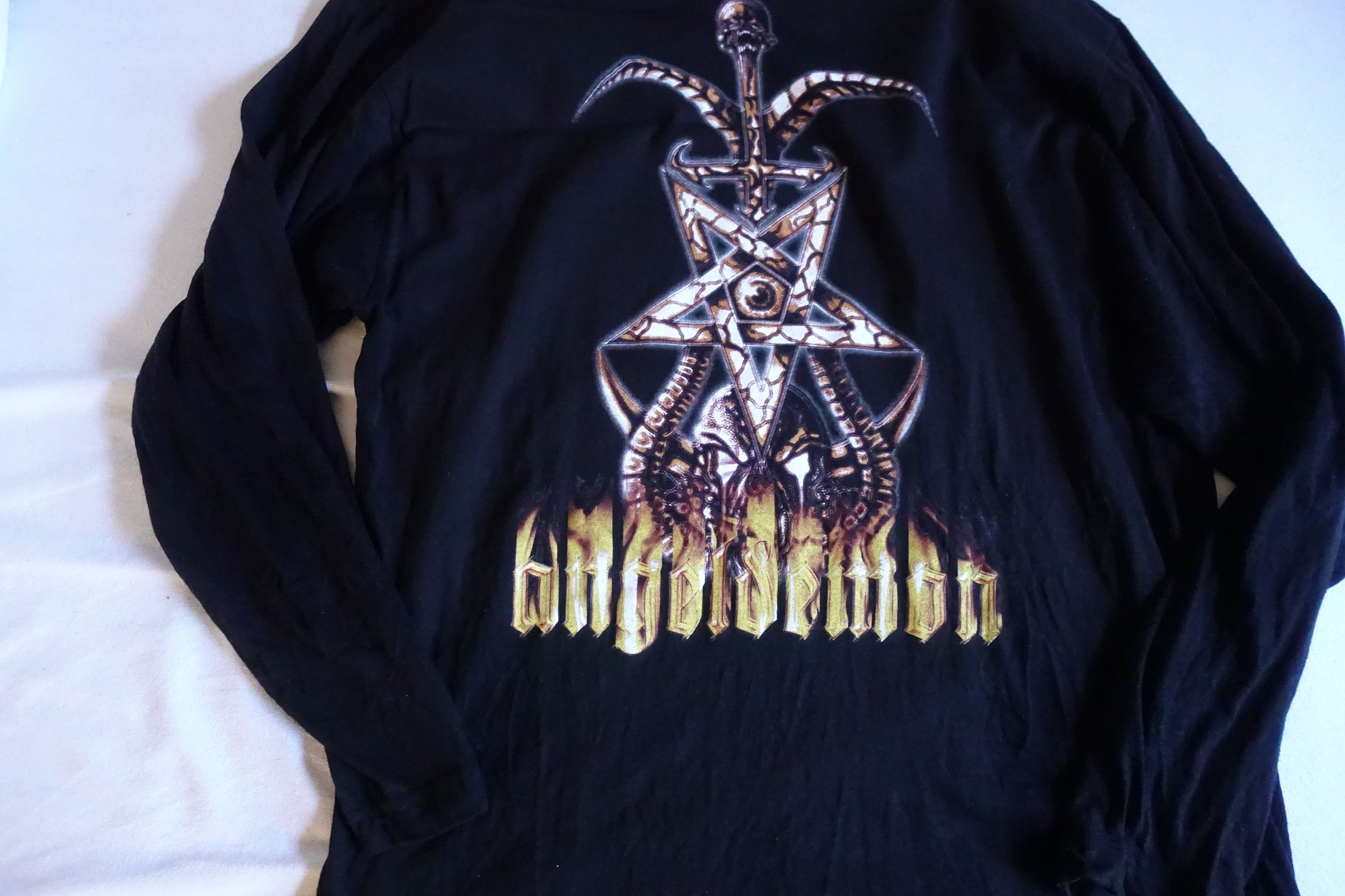 Band Tees Infestdead "Angeldemon" 1997 Longsleeve swedish Death Metal Size US XL / EU 56 / 4 - 5 Thumbnail