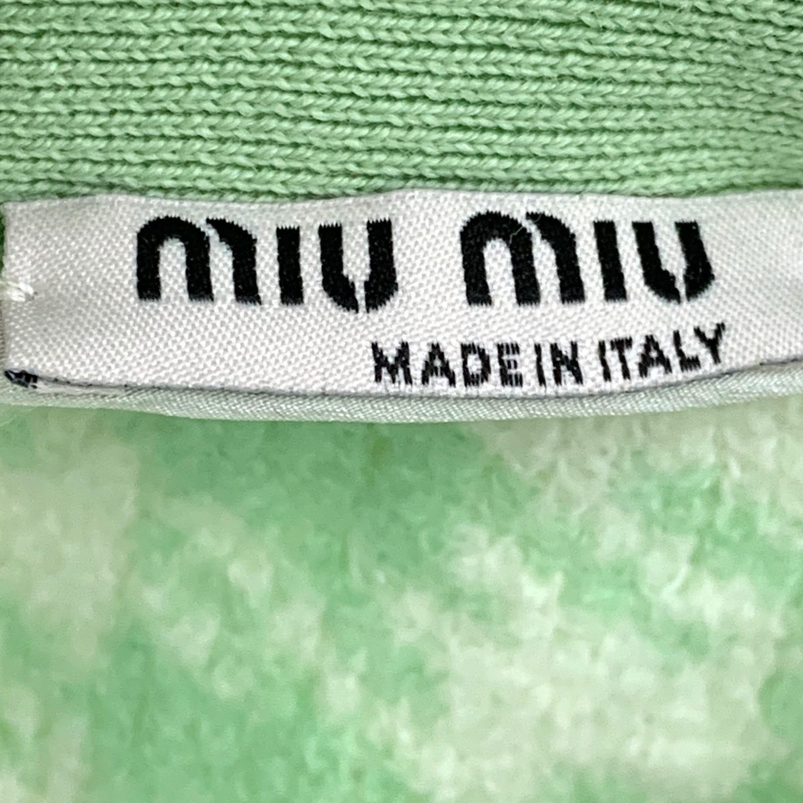 Miu Miu Miu Miu Green Checkered Knitted Cardigan Jacket With Pearl D Size M / US 6-8 / IT 42-44 - 2 Thumbnail